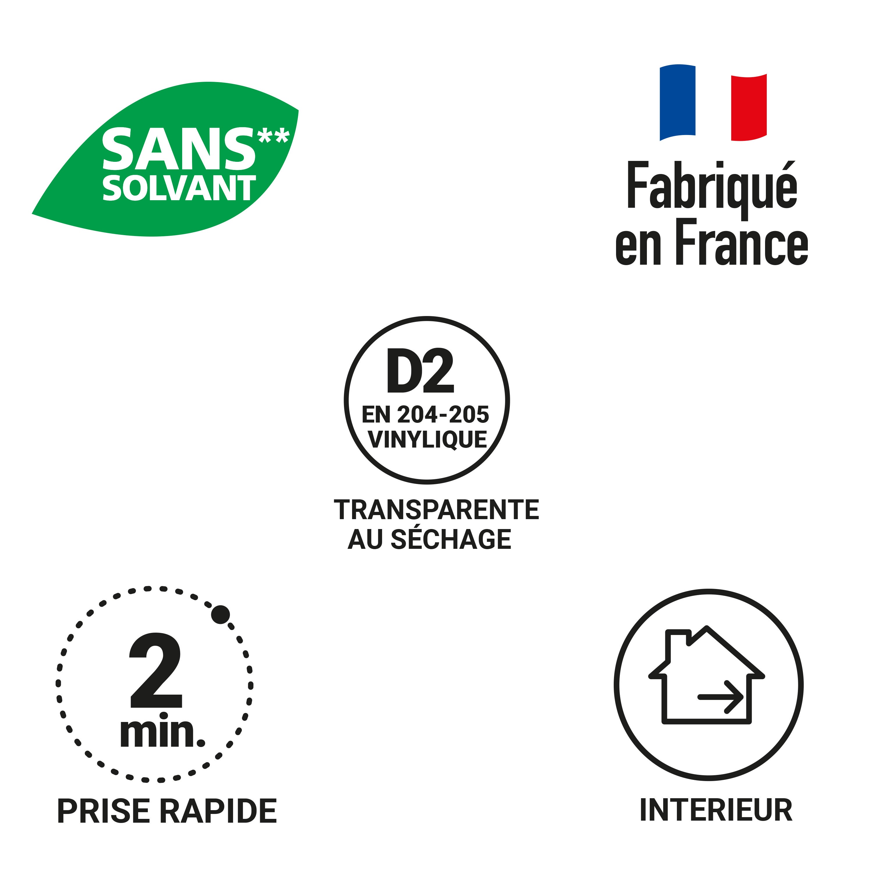 Colle à bois SADER Prise rapide, 250G - 2