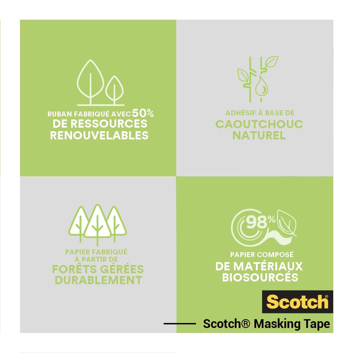 Ruban de masquage SCOTCH l.36 mm x L.41 m surfaces rugueuses - 8