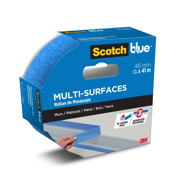 Ruban de masquage SCOTCHBLUE Multisurface l.48 mm x L.41 m