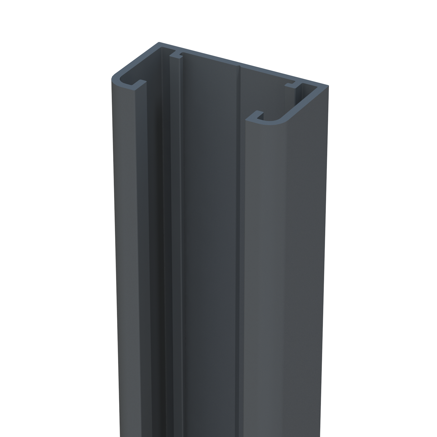 Ménsula rectangular de aluminio gris antracita KLOS UP - 3