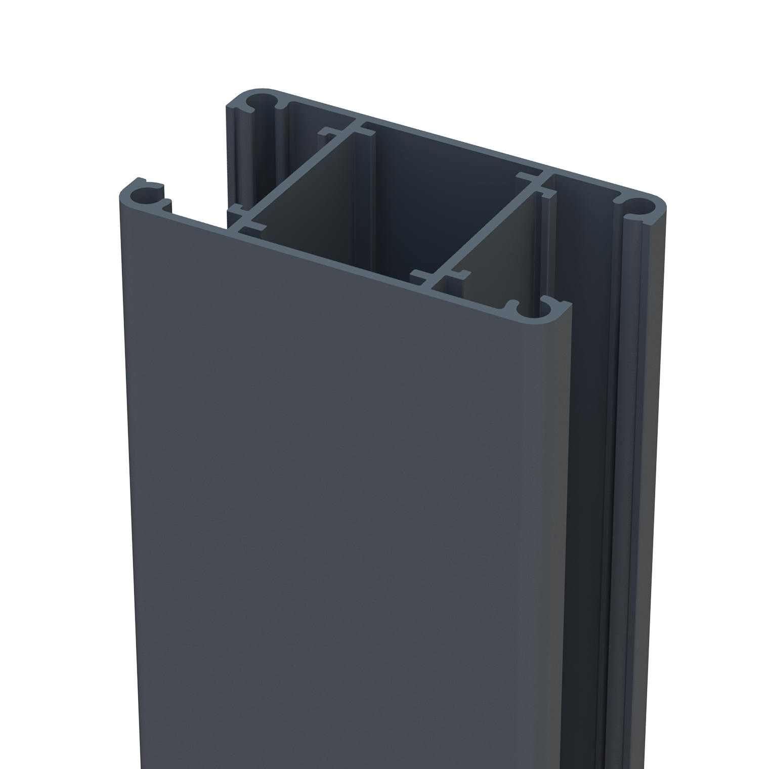 Poteau aluminium pour clôture Klos up! gris zinc, l.7.5 x H.187 cm - 3