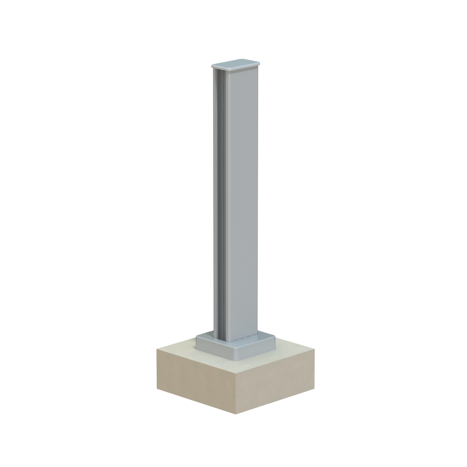 Perfil de tope para panel y valla de polipropileno KLOS UP de 2.5 x 10.6 cm gris - 3