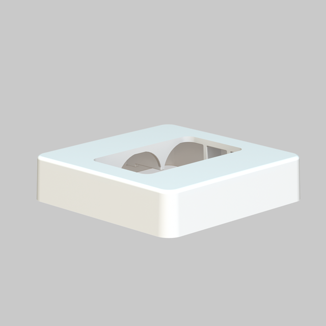Cache platine pour clôture Klos up! blanc