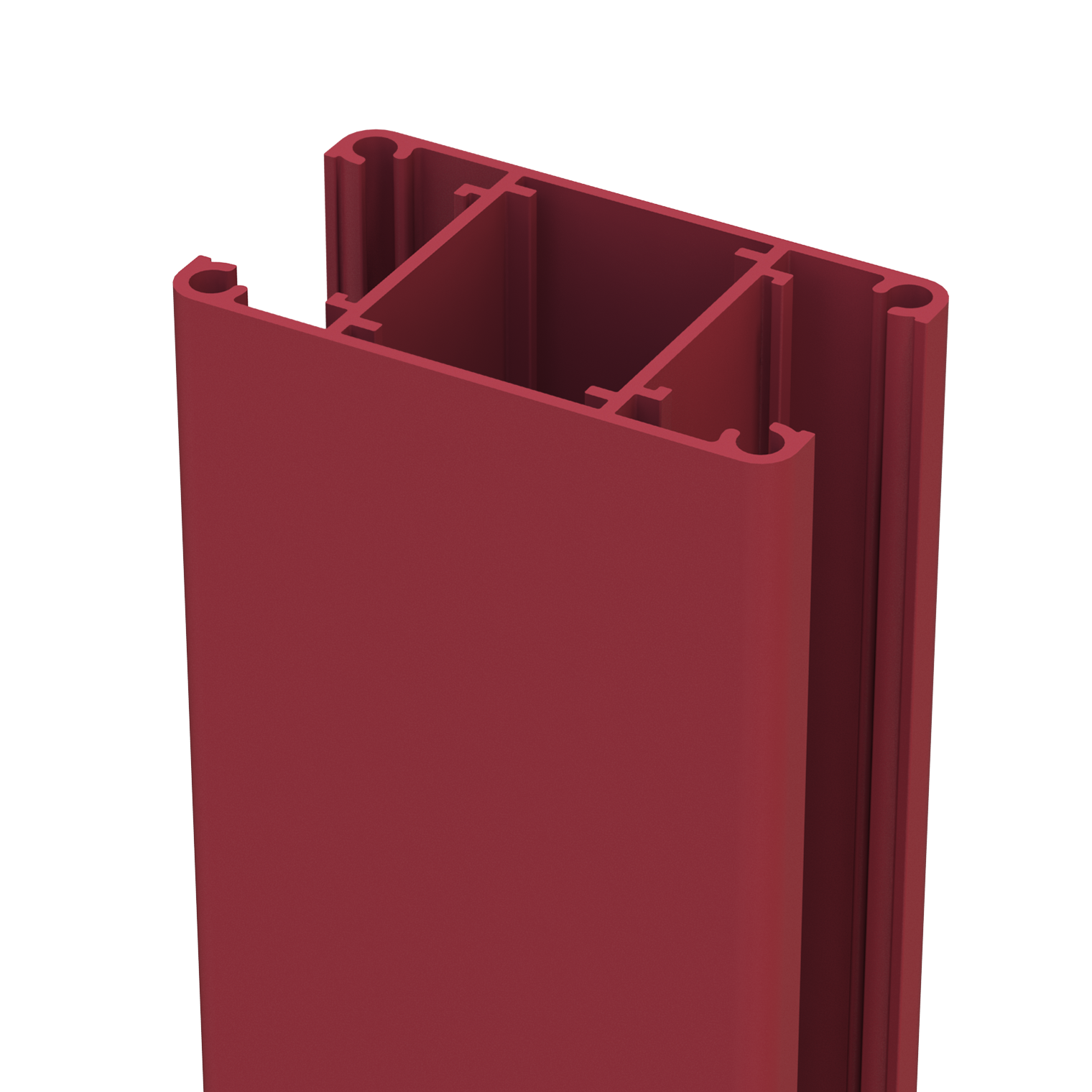 Poteau aluminium pour clôture Klos up! rouge, l.7.5 x H.187 cm - 3