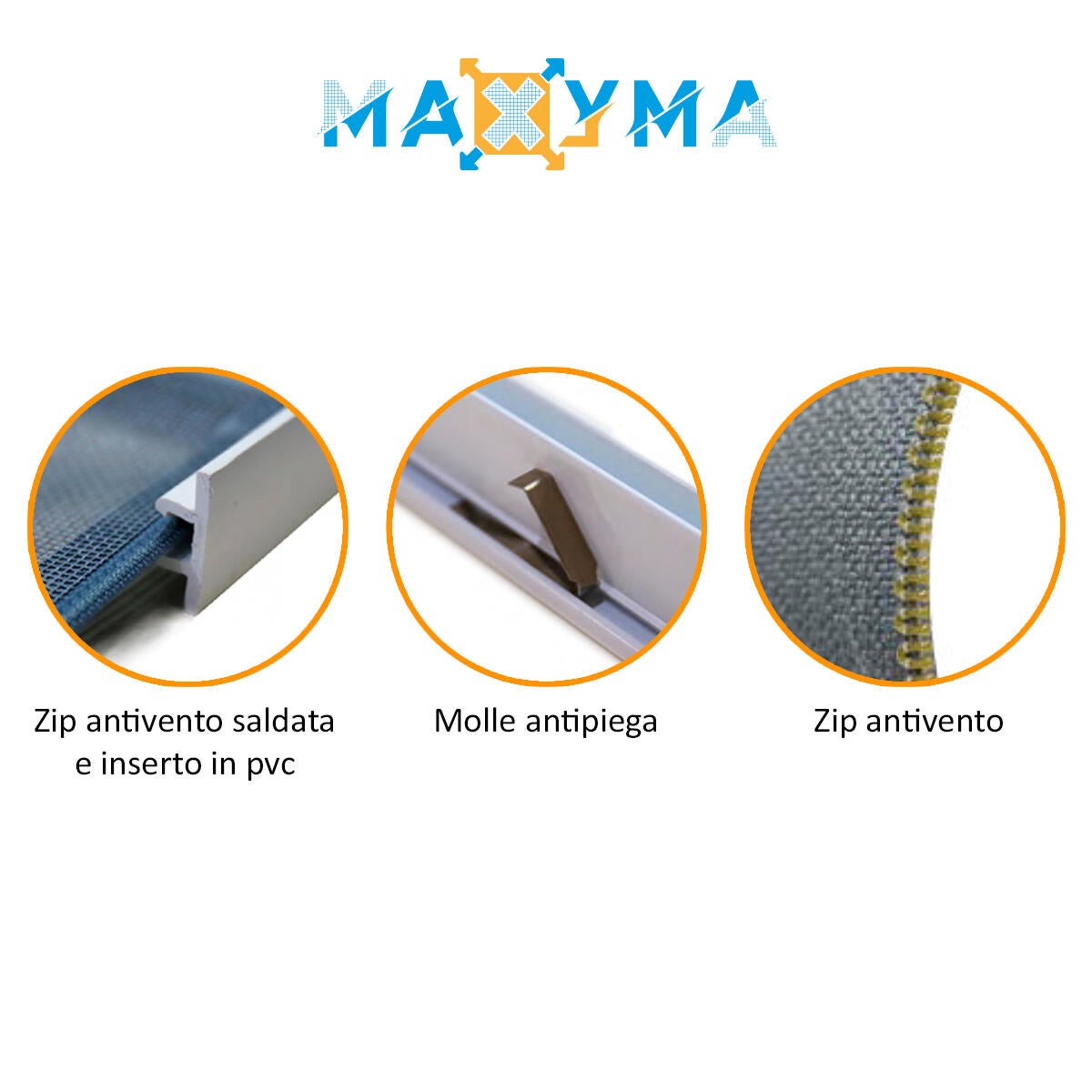 Zanzariera avvolgibile Maxyma con rete Sun Screen per terrazza L 300 x H 170 cm bianco - 2