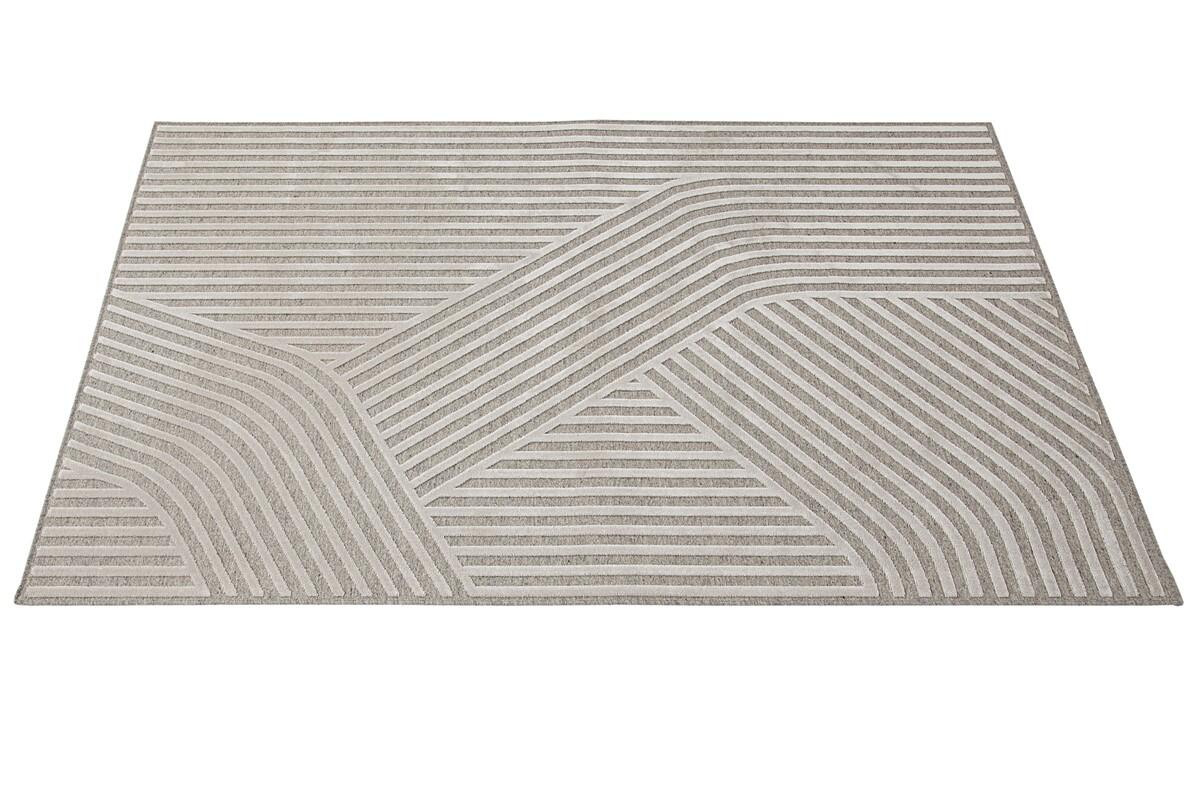 Tappeto Mayfair geometrico in viscosa tortora, L 290 x L 200 cm - 5