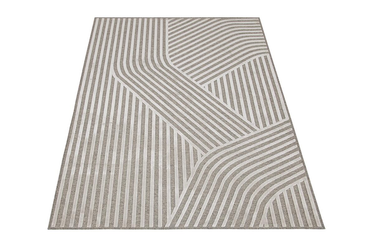 Tappeto Mayfair geometrico in viscosa tortora, L 290 x L 200 cm - 4