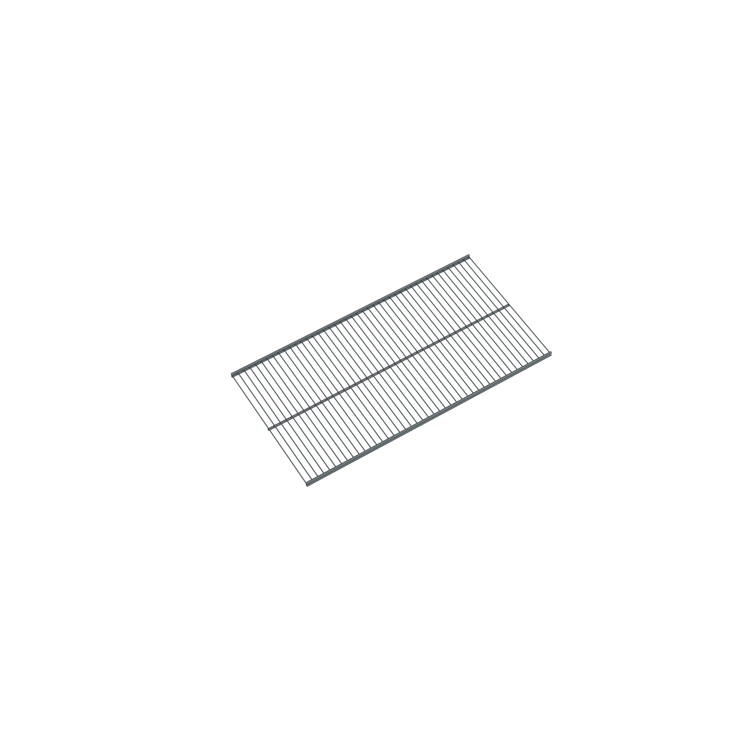 Półka ażurowa Arwa 58.2 x 30.4 cm antracytowa Integri