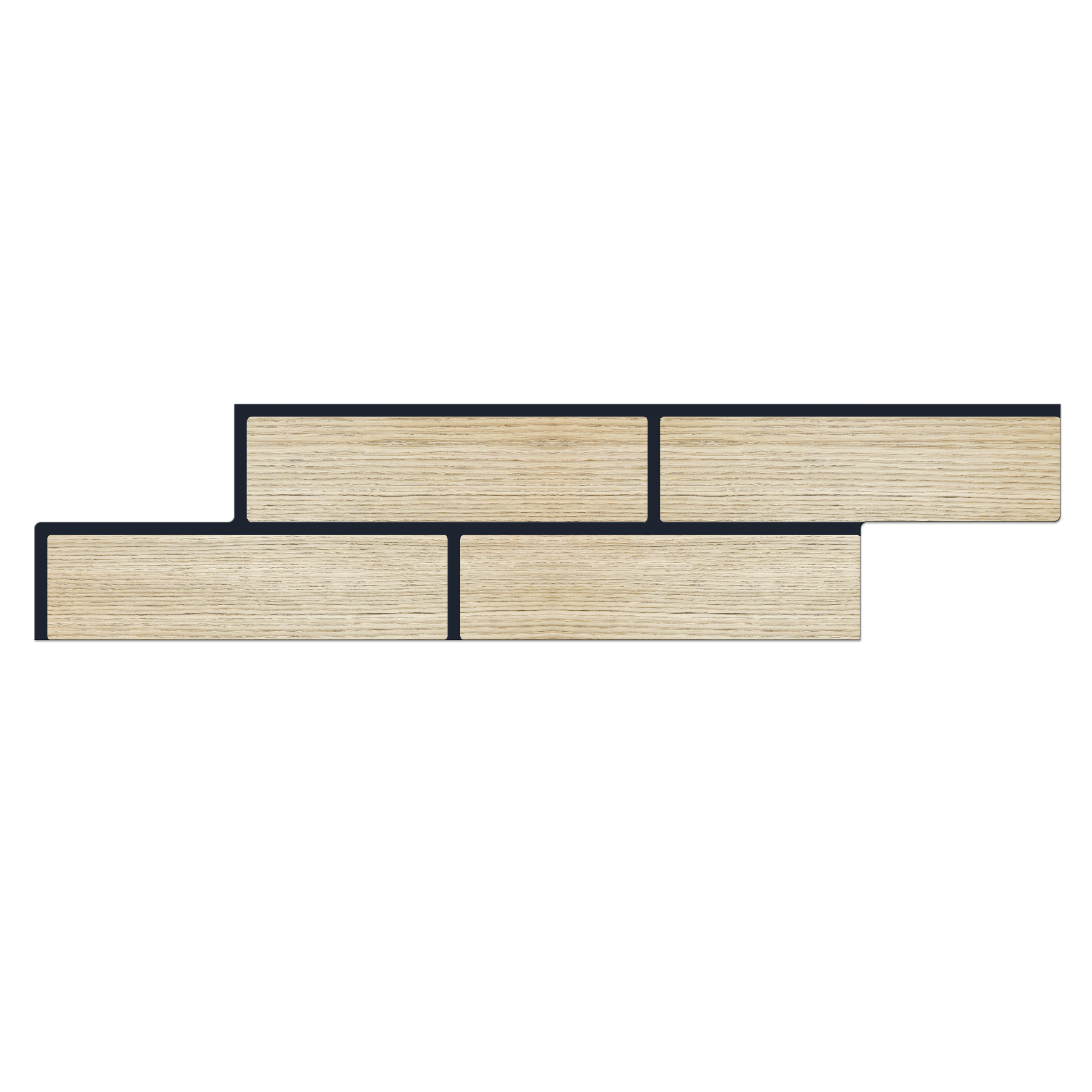 Panel ścienny MDF dekoracyjny frezowany Bamboo 79x18.2 Dąb Fllow ...