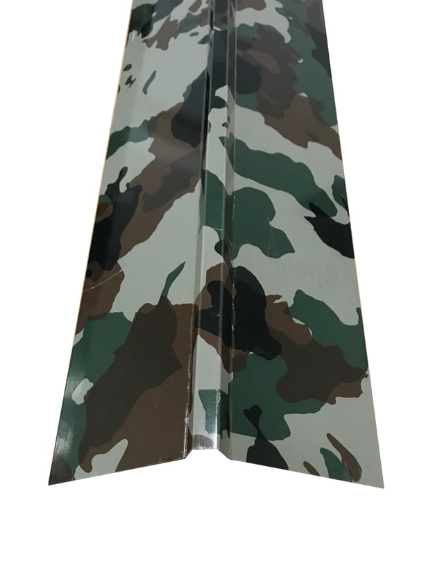 Faîtière double pan pour plaque nervurée acier laqué camouflage, L.1 m