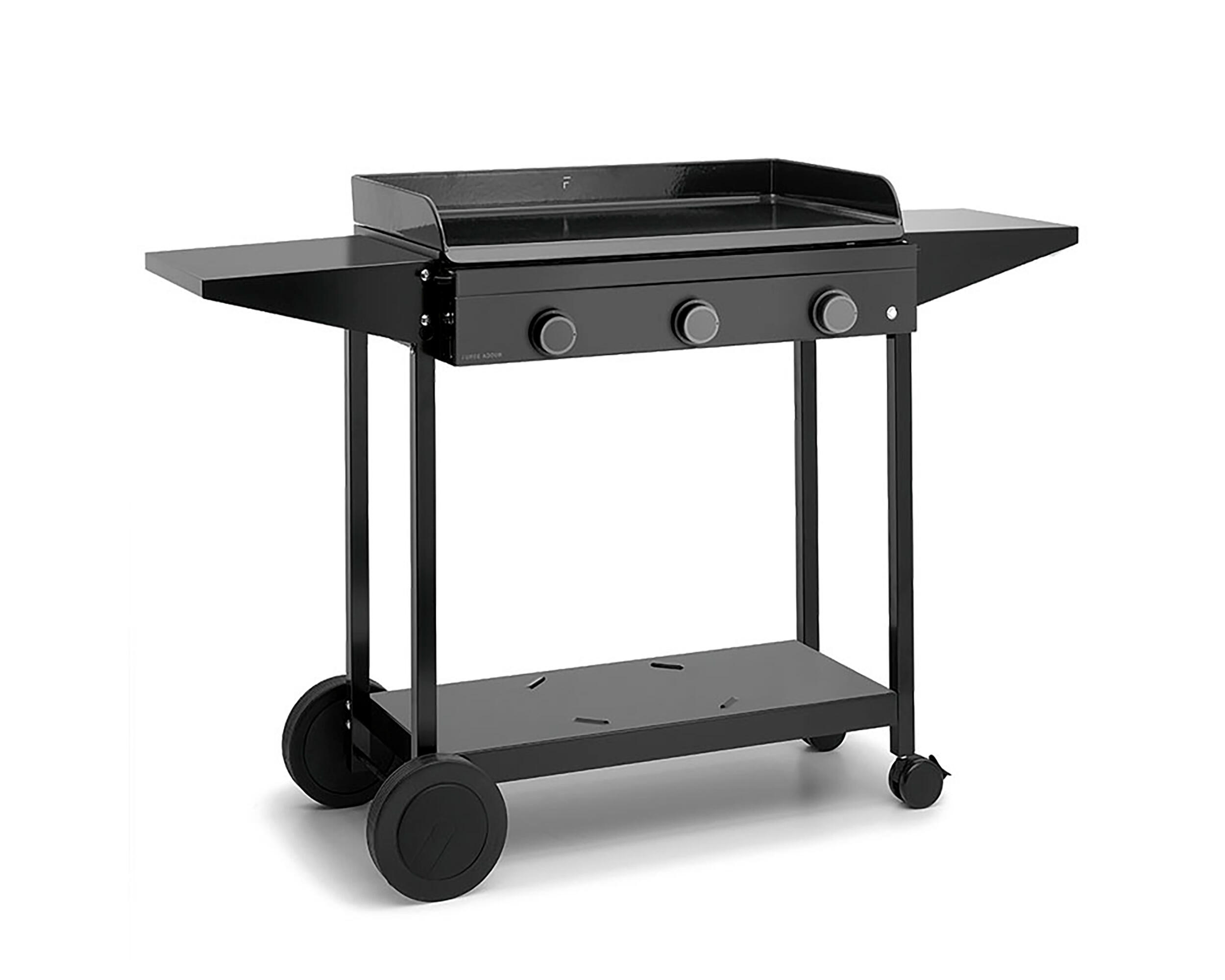 Plancha de gas forge adour origin 75 con carro de 3 quemadores y 7.5 kw de potencia recomendado para más de 10 personas