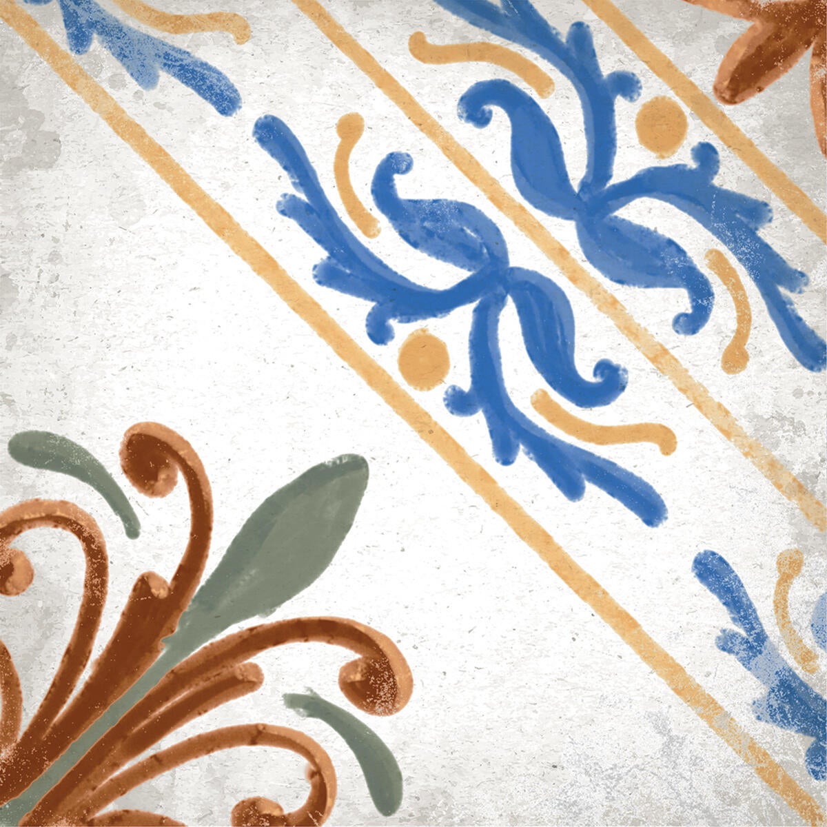 Piastrella da rivestimento interno 20 x 20 cm Sp. 8.2 mm Amalfi in gres porcellanato smaltato multicolore lucido traffico intenso (pei 4/5) 1.36 mq - 20