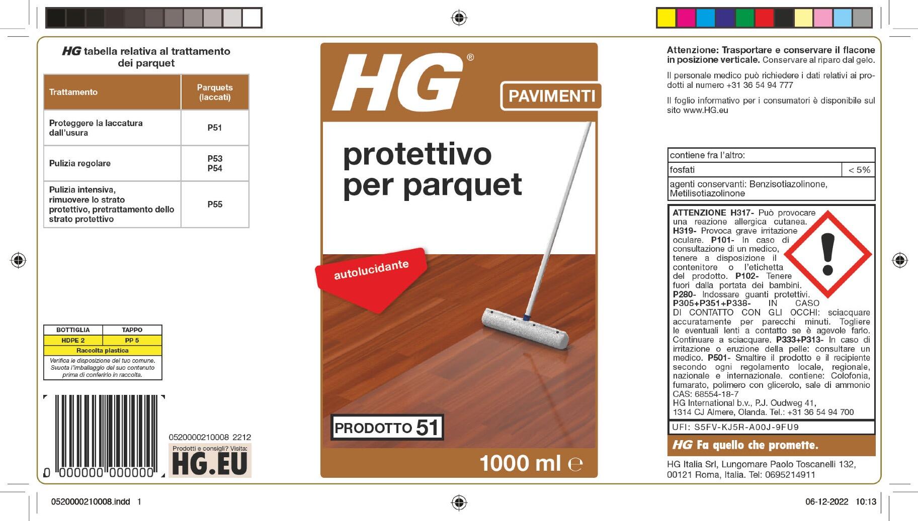 Brillantante HG Pellicola protettiva per parquet 1 L - 3
