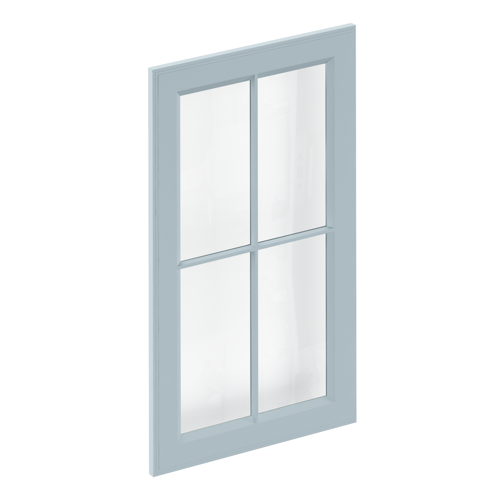 Puerta vitrina para mueble de cocina oxford azul h 76.8 x l 45 cm