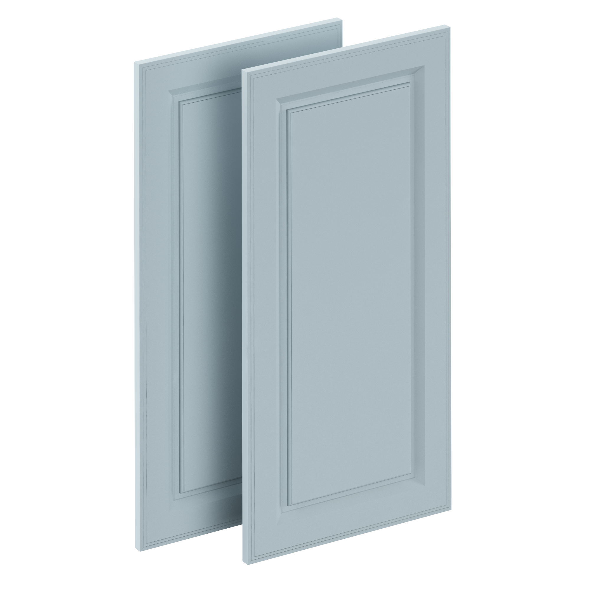 Lote de 2 puertas mueble de cocina oxford azul h 76.8x l 36.7 cm