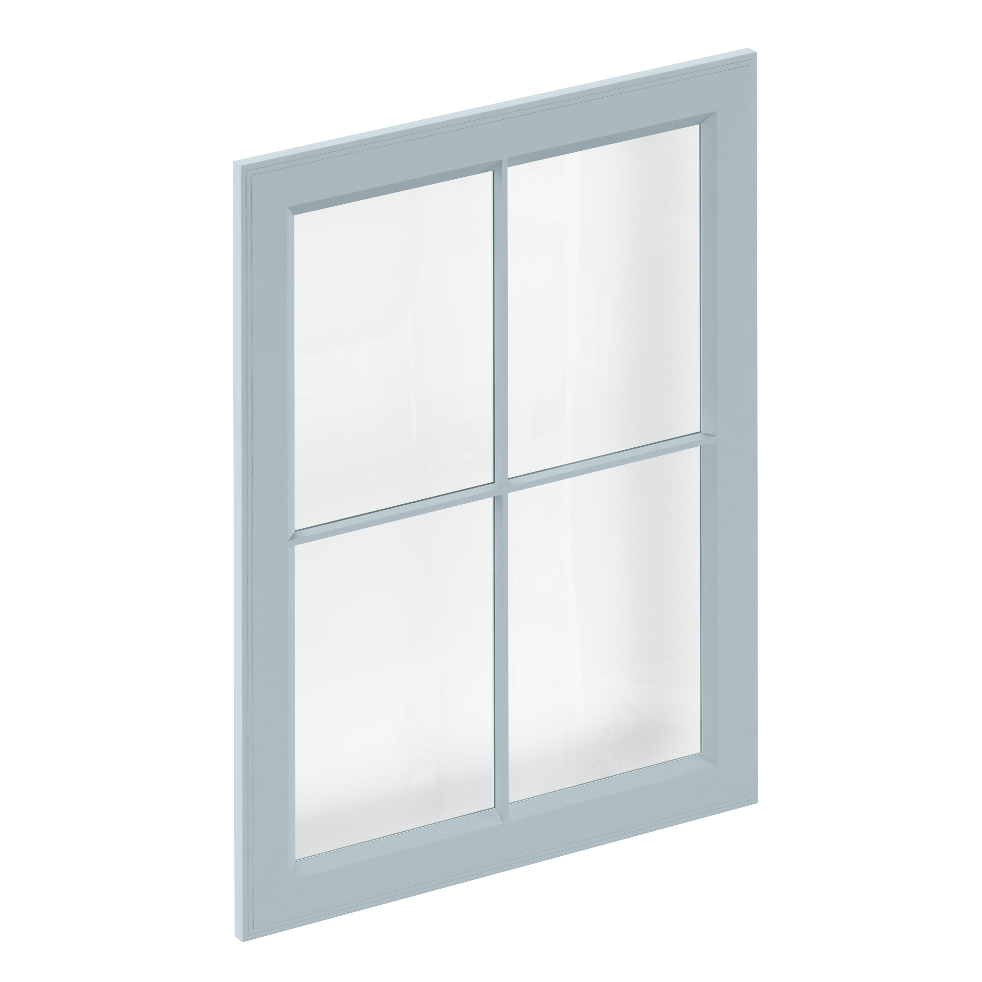 Puerta vitrina para mueble de cocina oxford azul h 76.8 x l 60 cm