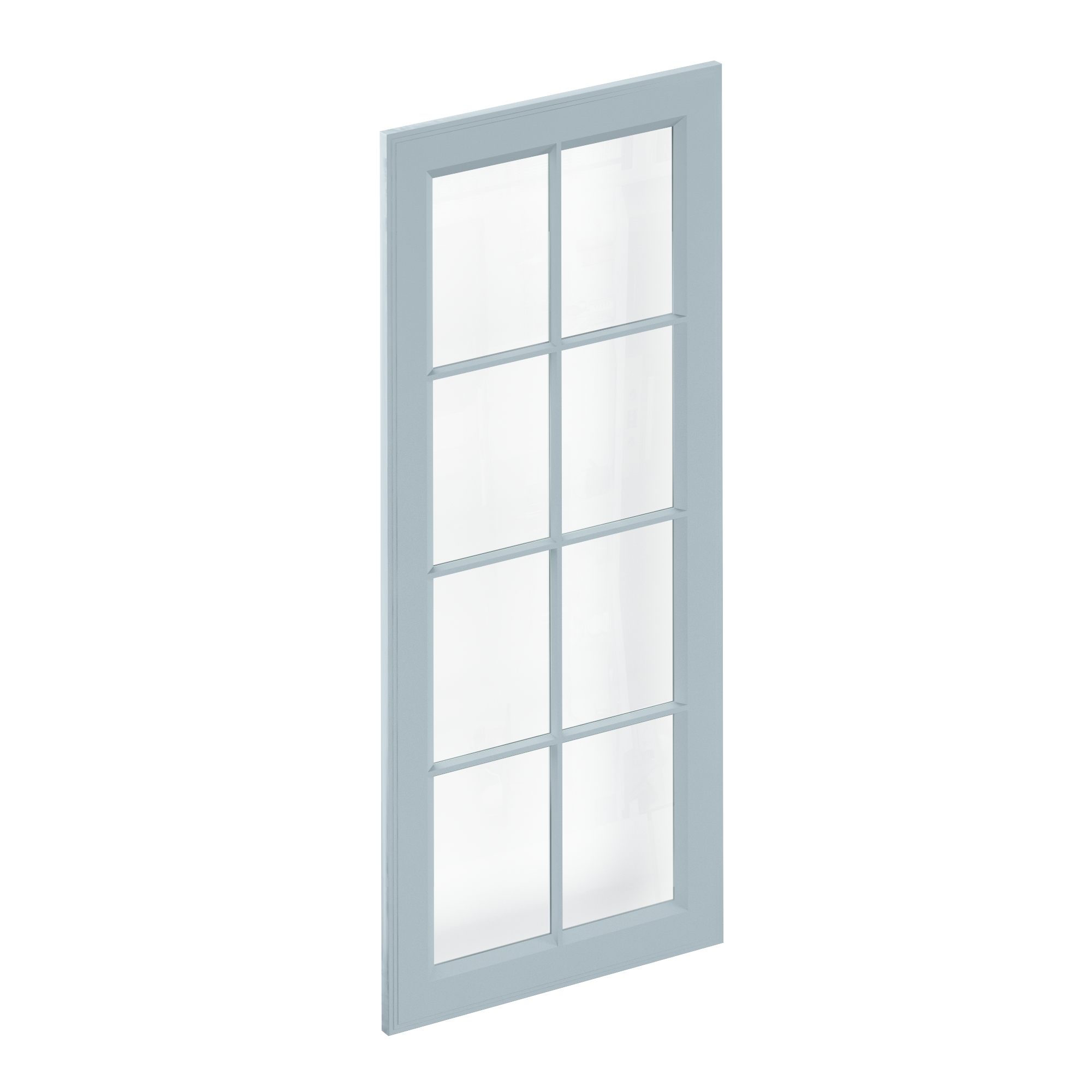 Puerta vitrina para mueble de cocina oxford azul h 102.4 x l 45 cm