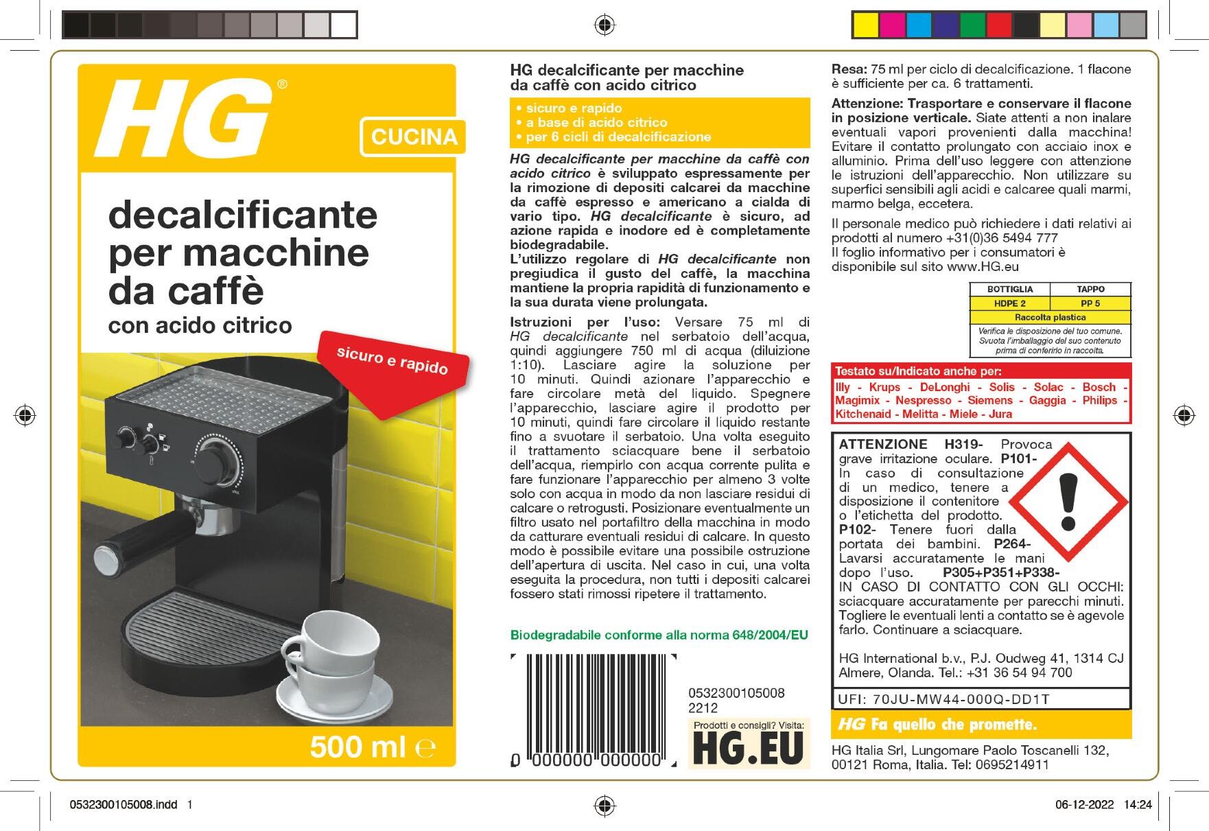 Decalcificante Generalfix Per Macchina Caffè - 2 Fiale Da 50ml, Ecologico, A Base Di Sostanze Naturali - Foto 8