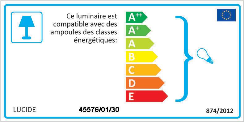 Lampe Marit, acier, H.12 cm, E27 - 4
