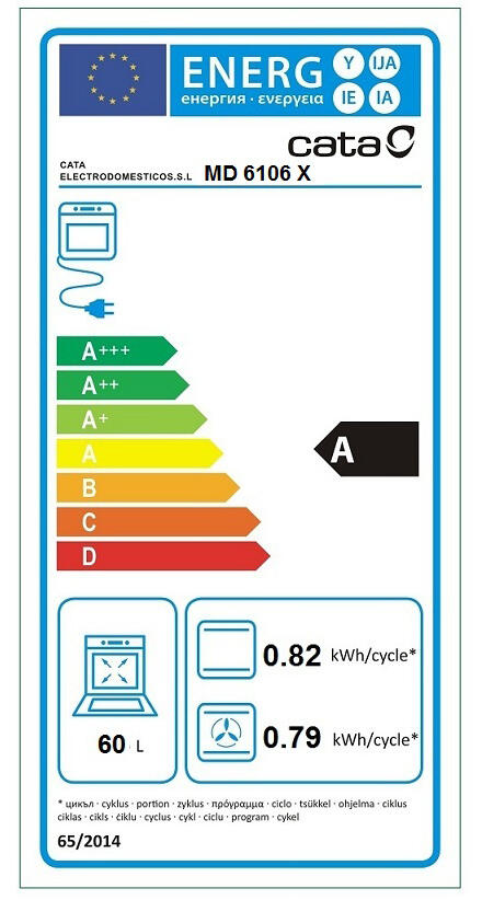 Four encastrable multifonction chaleur tournante CATA MD 6106 X, acier inoxydabl - 3