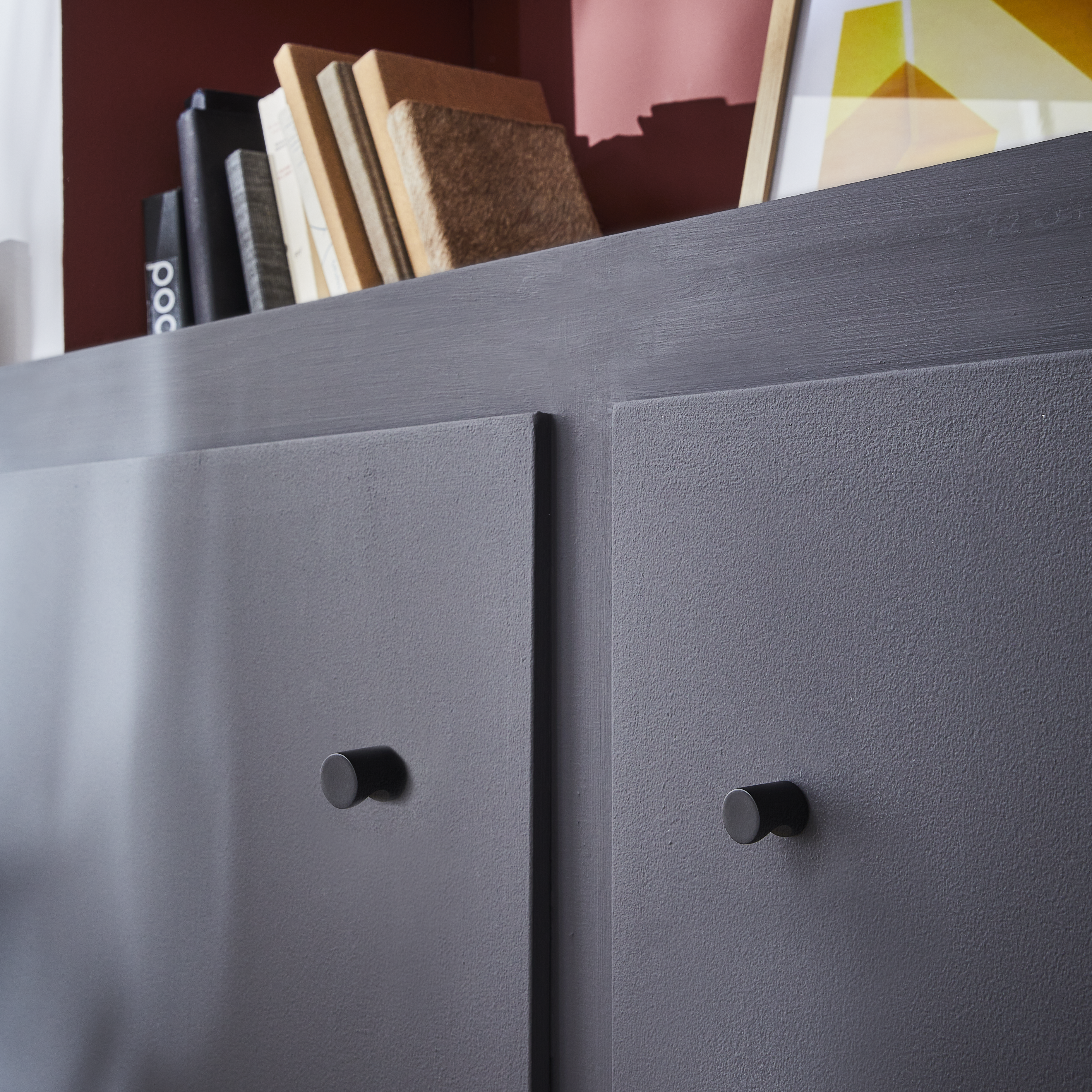 4 Puxadores para móvel alumínio preto 19,5 mm Inspire Omna - 2