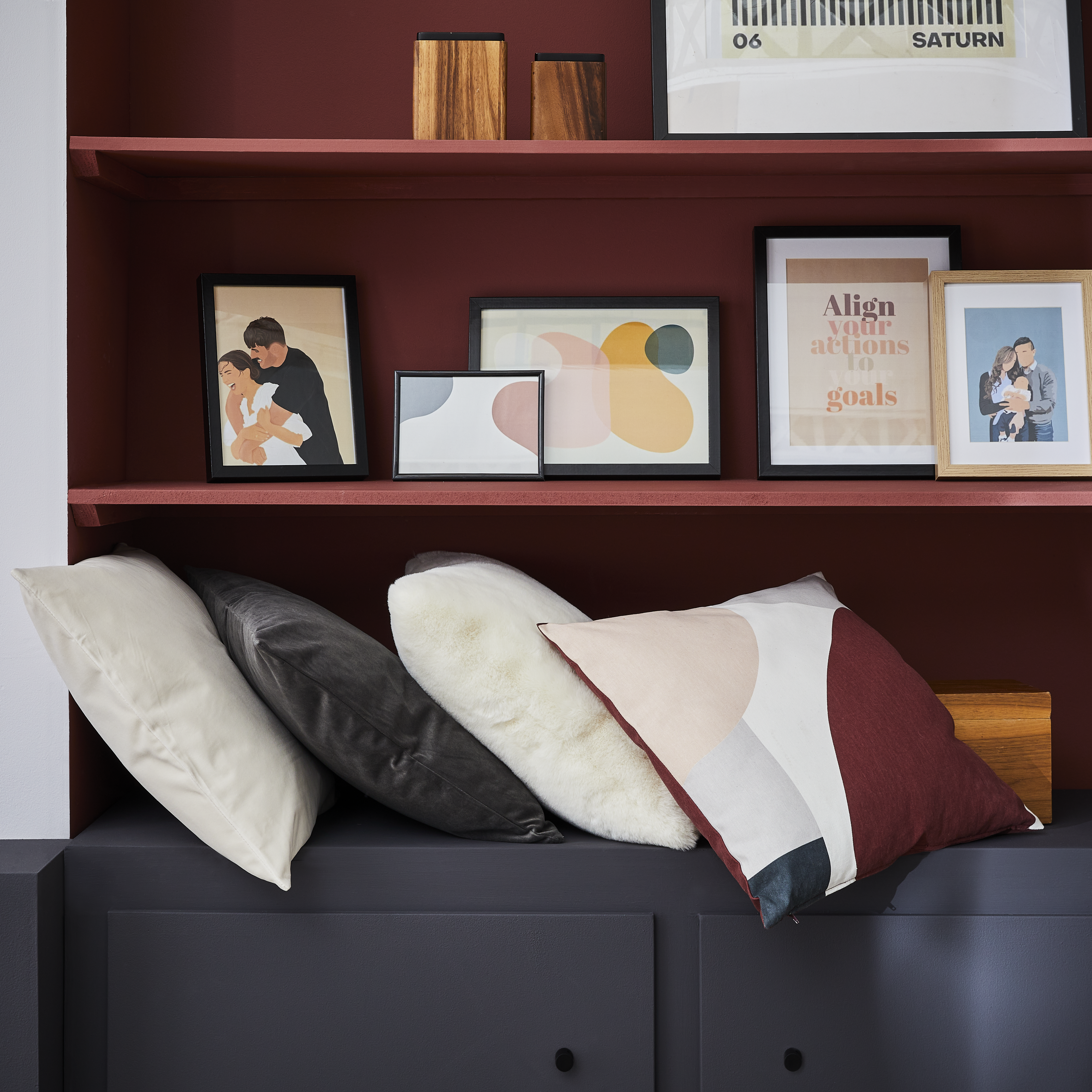 Almofada decorativa INSPIRE SWANNY 45X45CM CREME - 16