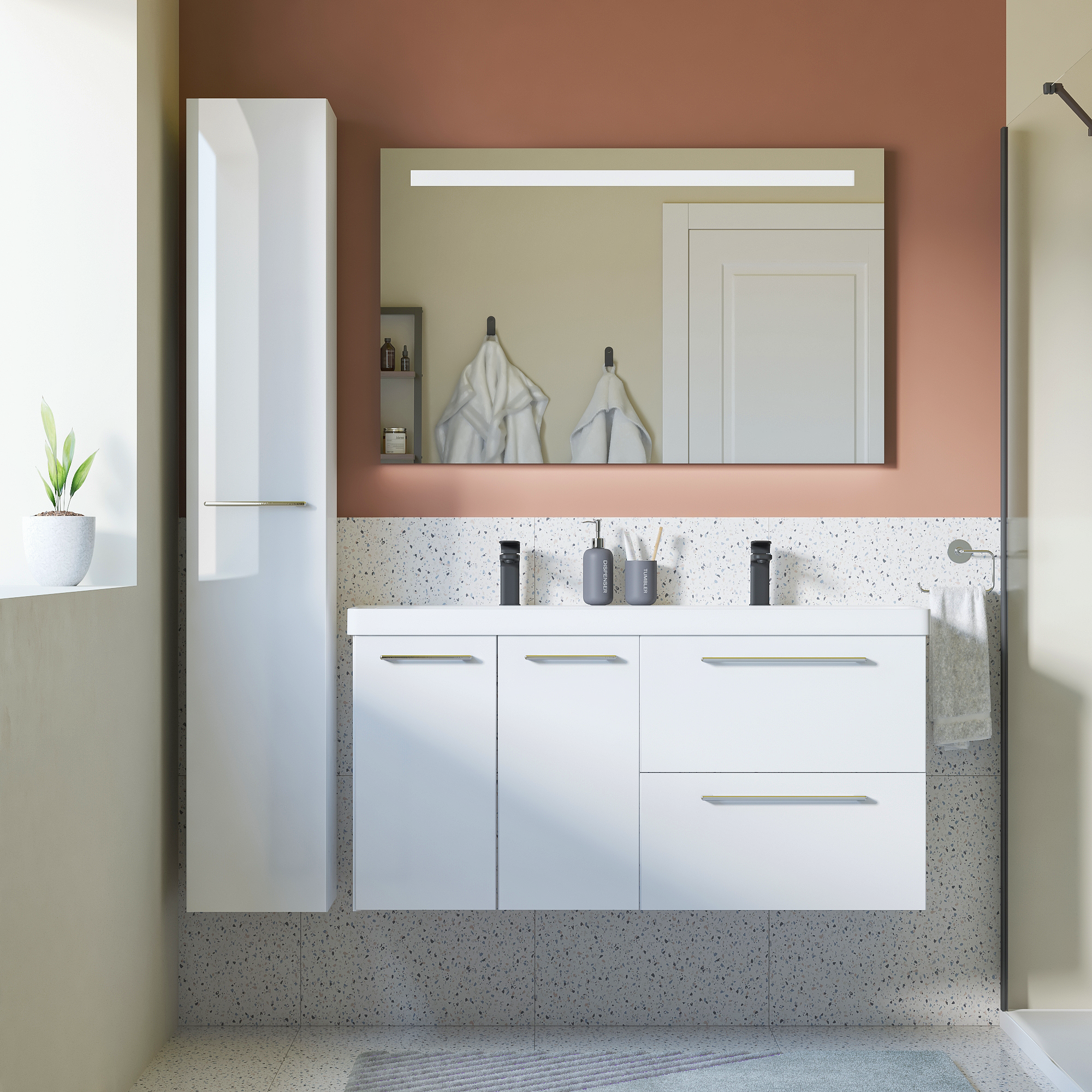 Szafka pod umywalkę Remix Biała 60 Sensea - 19