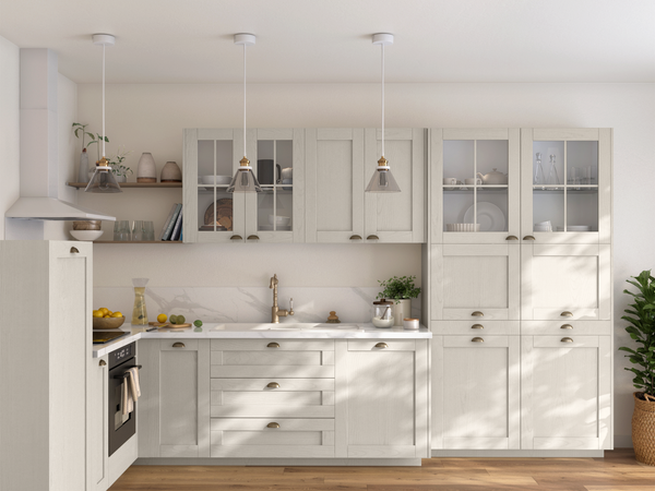 Vicco Meuble cuisine Blanc campagne 80cm sans PT, R-Line | Blanc