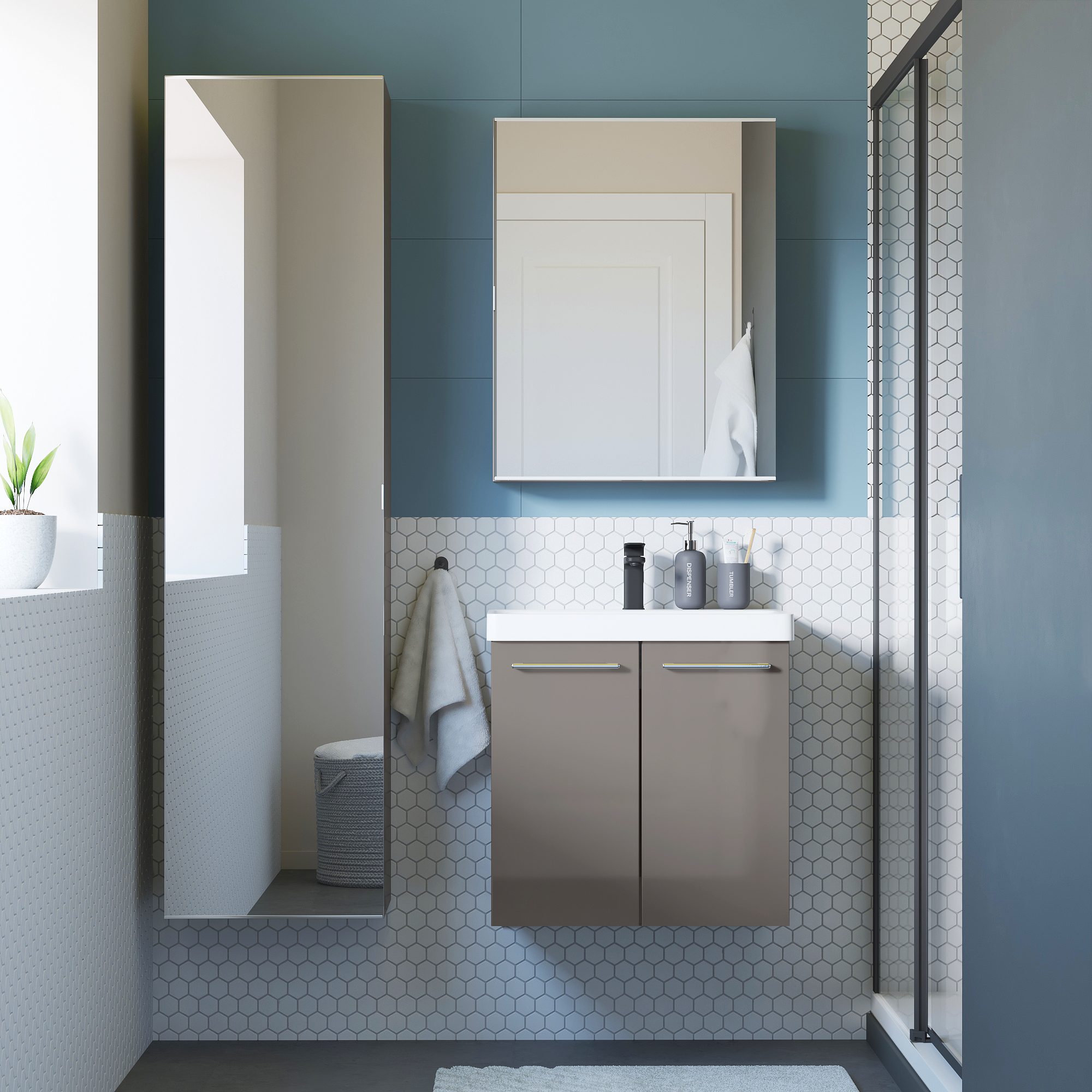 Umywalka meblowa Remix New 61 X 49.5 Sensea - 17