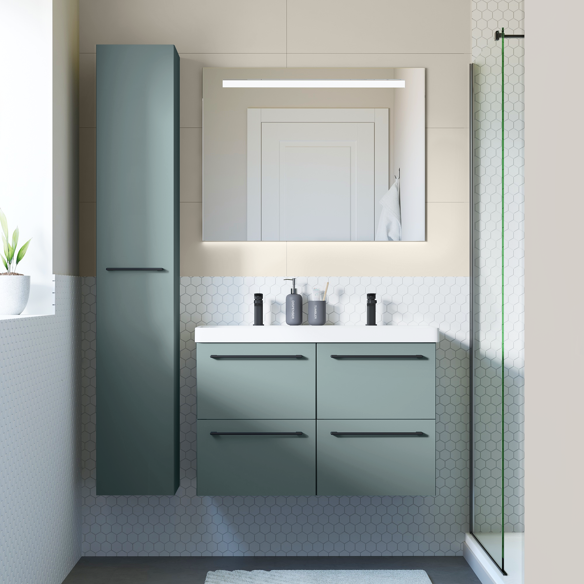 Porte vert celadon l.30 x H.172.9 cm Remix - 3