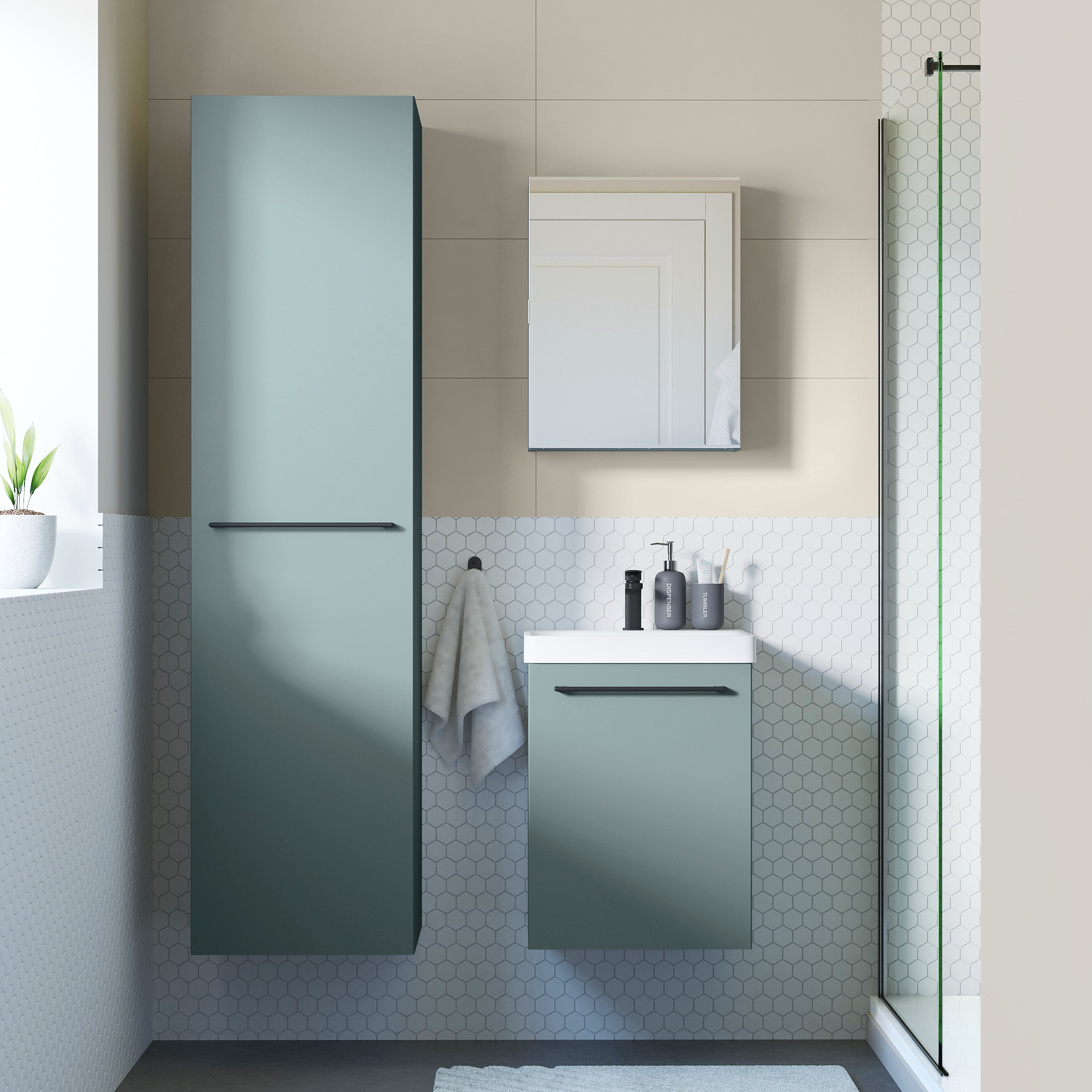 Colonne l.45 x H.173 x P.46 cm, vert, Remix - 3