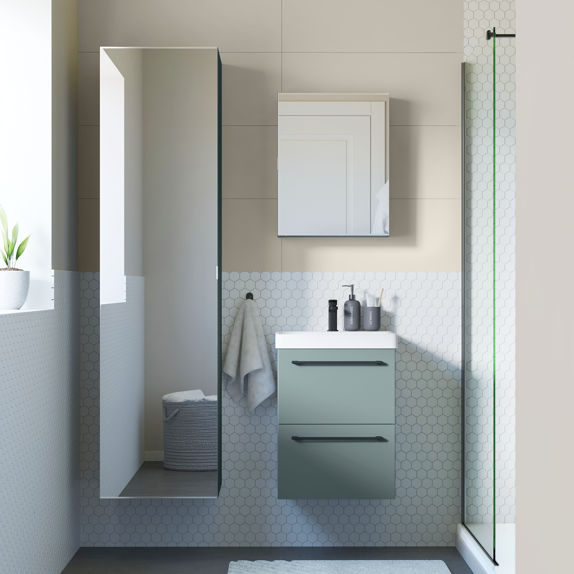 Colonne l.45 x H.173 x P.46 cm, vert, Remix - 2