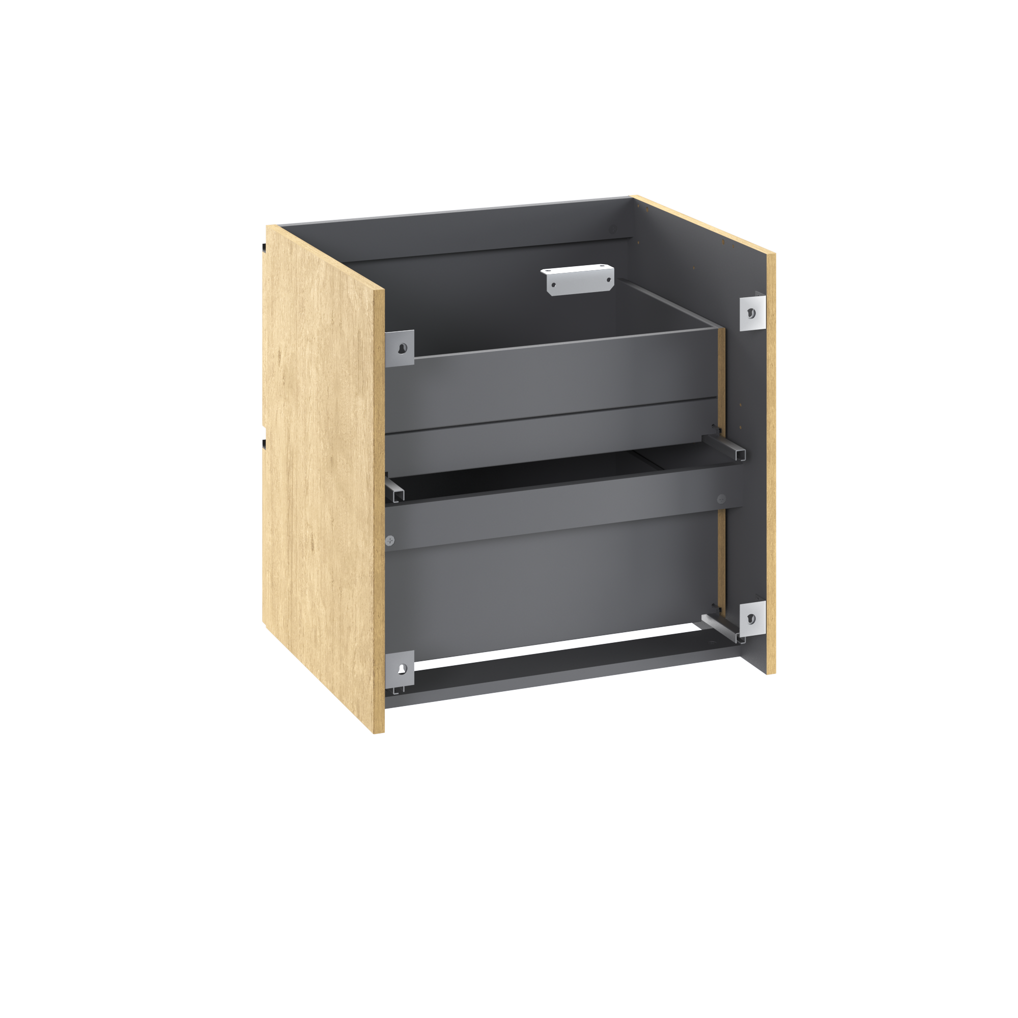 Top per lavabo  SENSEA L 61 x H 1.2 x P 49 cm grigio antracite truciolare, effetto pietra naturale - 12