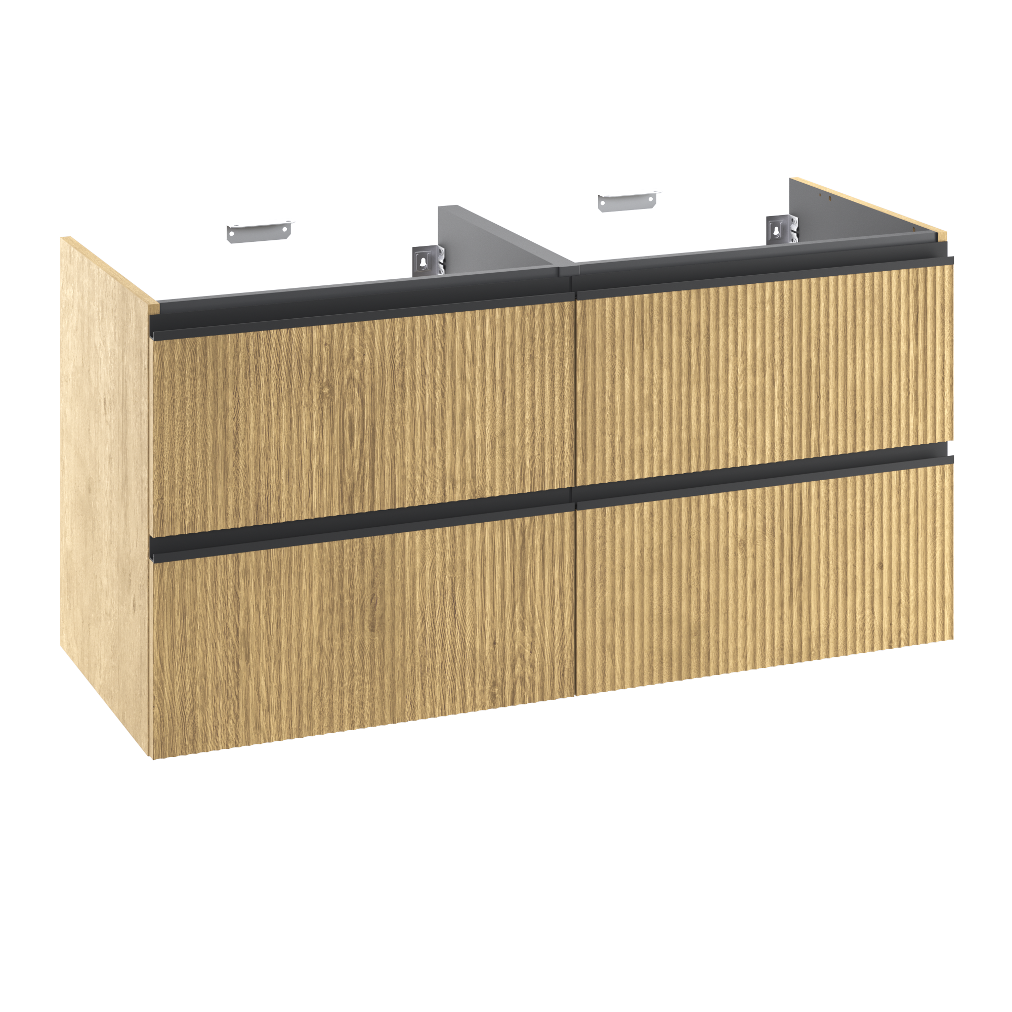 Rallonge 2t l.60 x H.58.8 x P.48.1 cm imit chêne strié Studio - 10