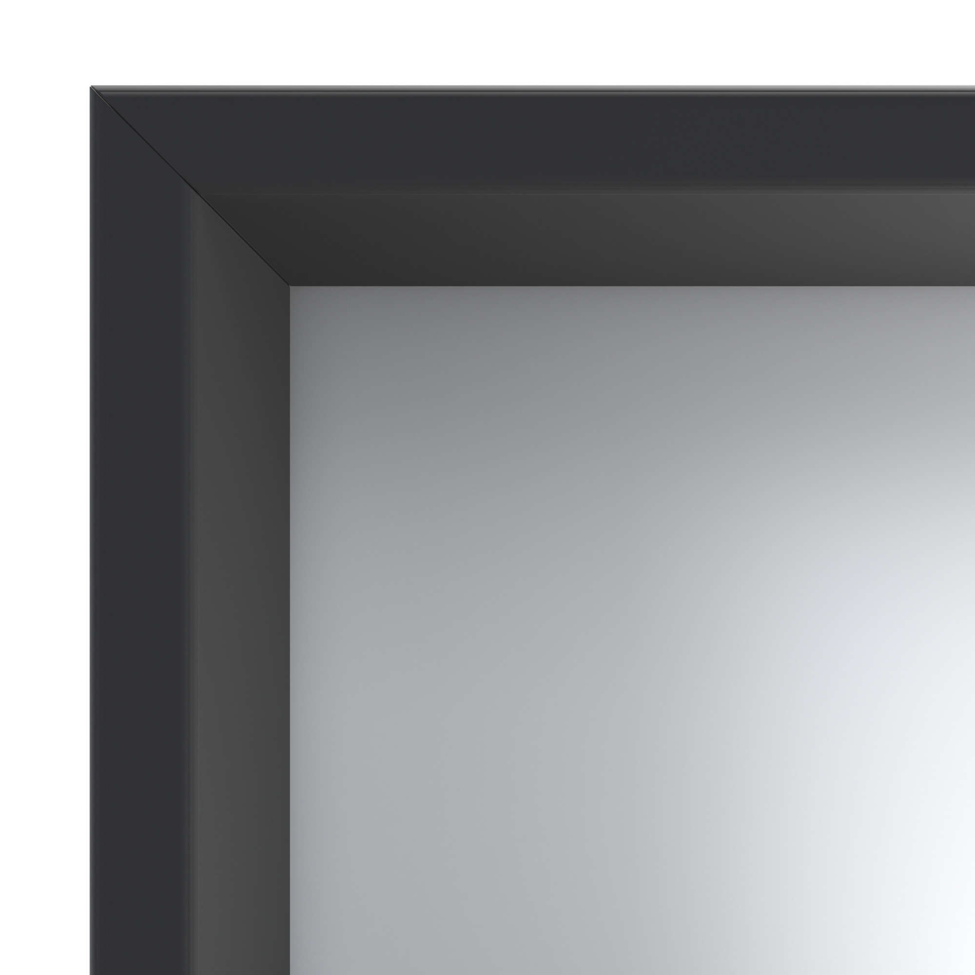 Miroir rectangulaire mdf noir Studio, l.80 x H.60 cm - 10