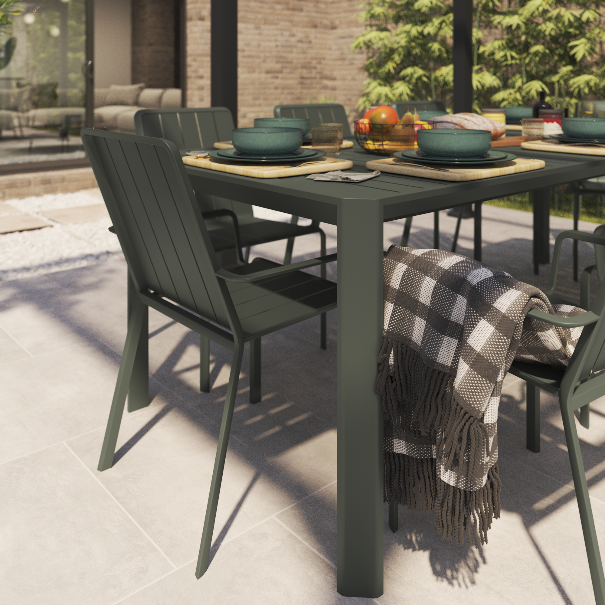 Fauteuil de jardin NATERIAL en aluminium vert - 3