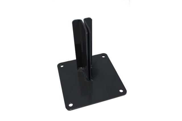 Platine pour poteau multifonction KYTO anthracite, L. 15 x 15 cm