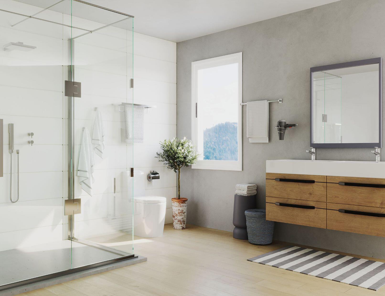 Toalheiro de parede 45 cm zamak brilhante Sensea Quaddro - 4