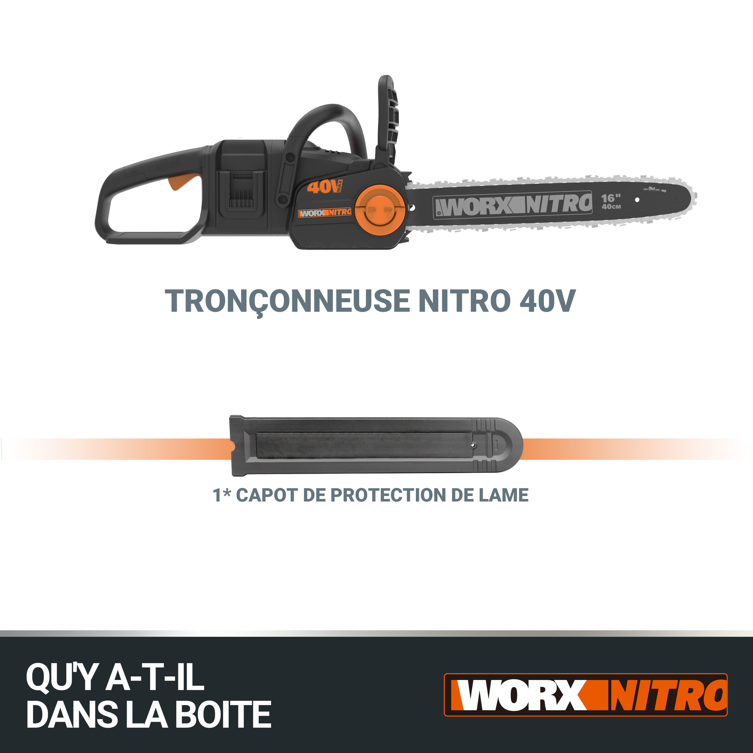 Lot De 2 Chaînes De Tronçonneuse 40 Cm - Pas 3/8", 1,1 Mm, 56 Maillons - Compatibles Worx WG385E.9 / WG385E