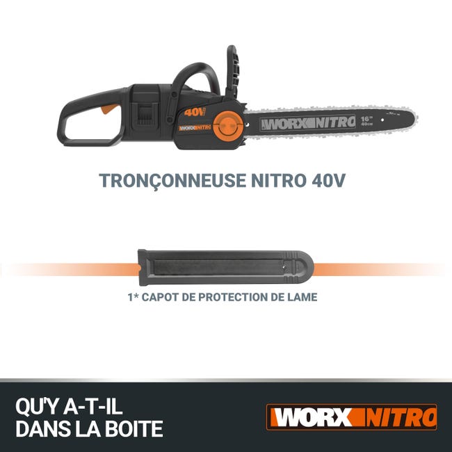 Lot De 2 Chaînes De Tronçonneuse 40 Cm - Pas 3/8", 1,1 Mm, 56 Maillons - Compatibles Worx WG385E.9 / WG385E