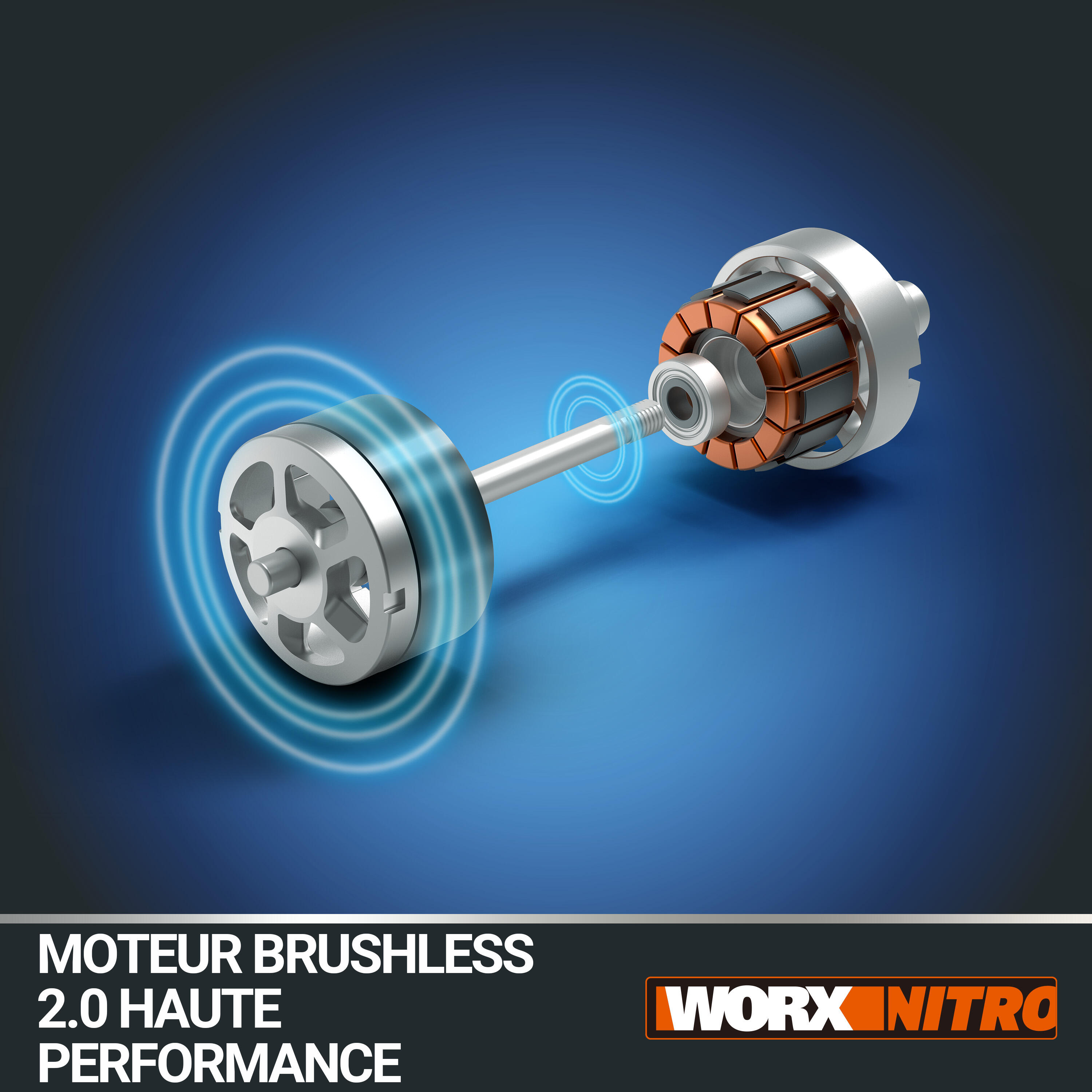 Souffleur de feuilles mortes Brushless 20V WORX NITRO - WG543E (1 batterie 4Ah) - 5