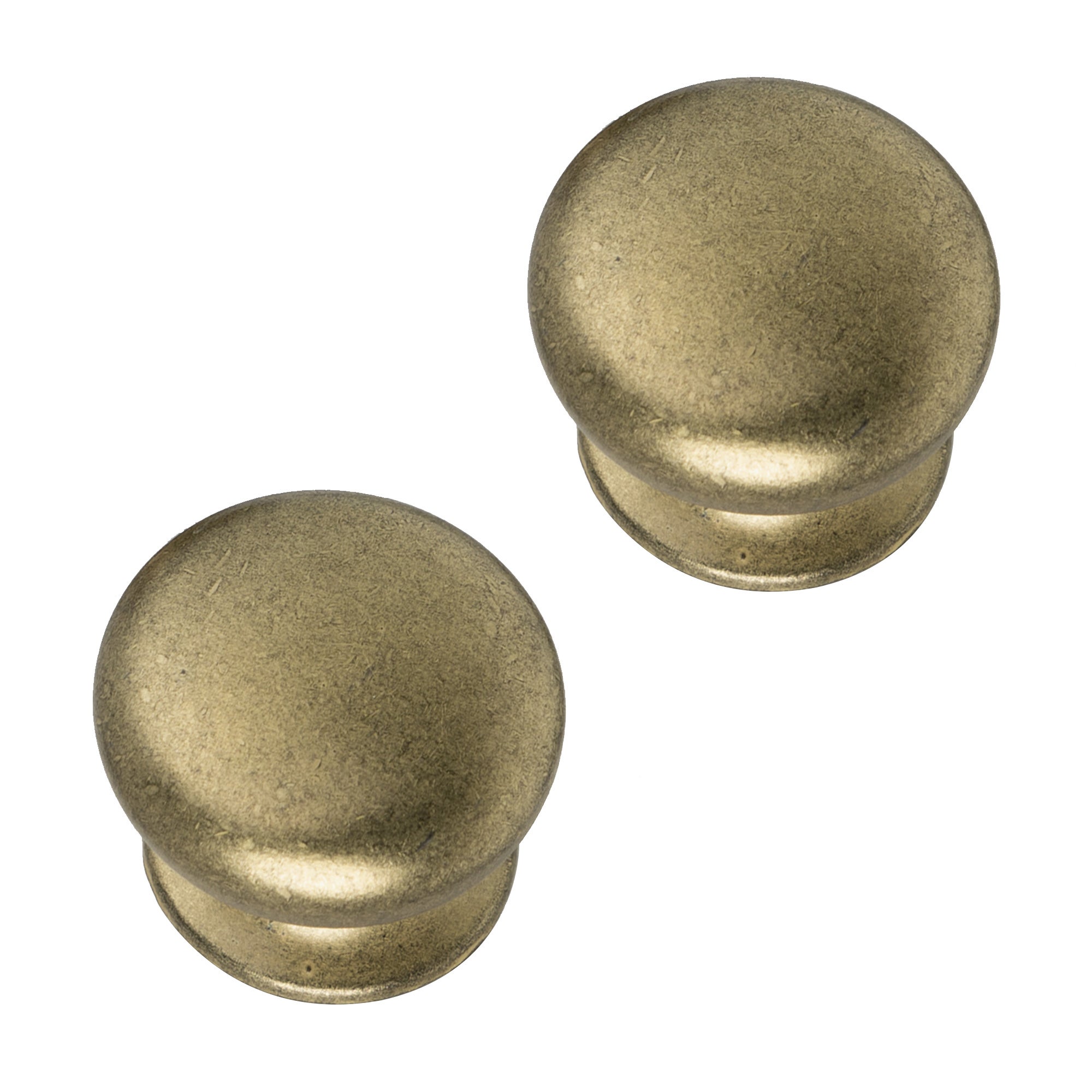 2 pomo de mueble redondo zamak oro ø 30 mm