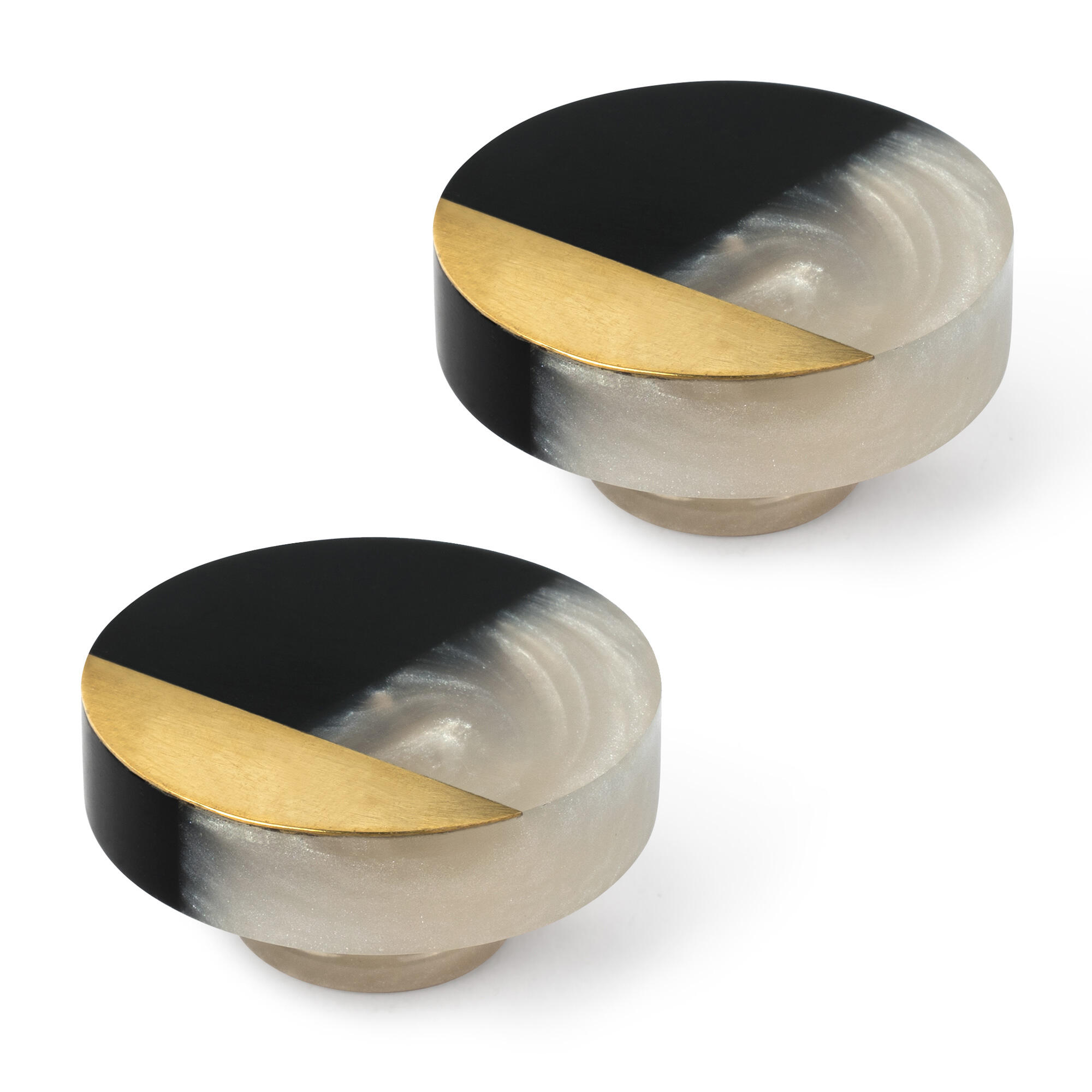 2 pomo de mueble redondo zamak oro ø 37 mm