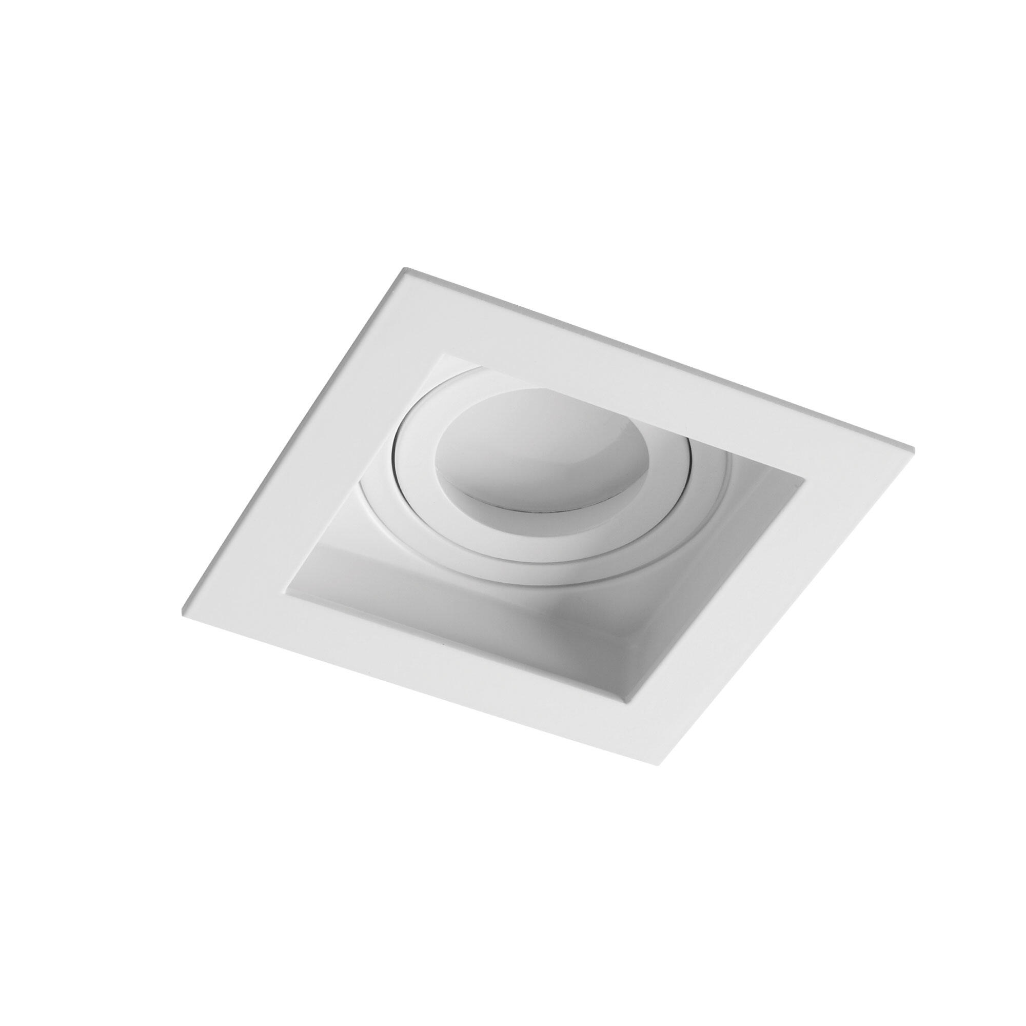 Downlight empotrable blanco cuadrado pintado compatible con bombilla GU10 fijo LUMIPLUS Vinci IP20 - Foco empotrable para techos - 2