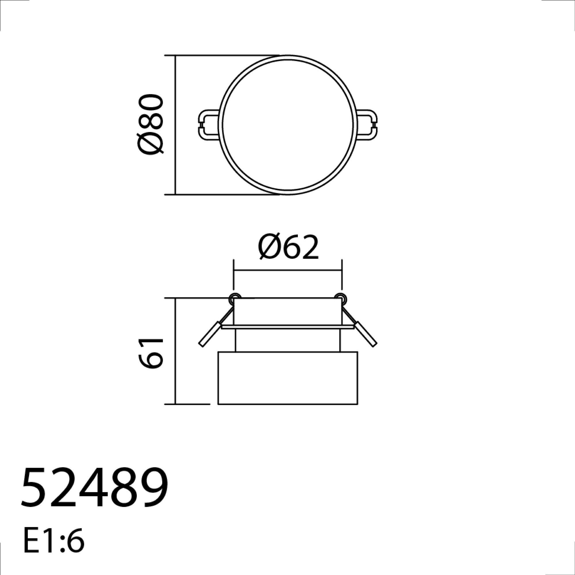 Downlight empotrable blanco redondo pintado compatible con bombilla GU10 fijo LUMIPLUS Arturo ø6 cm IP20 -Foco empotrable ojo de buey para techos - 3