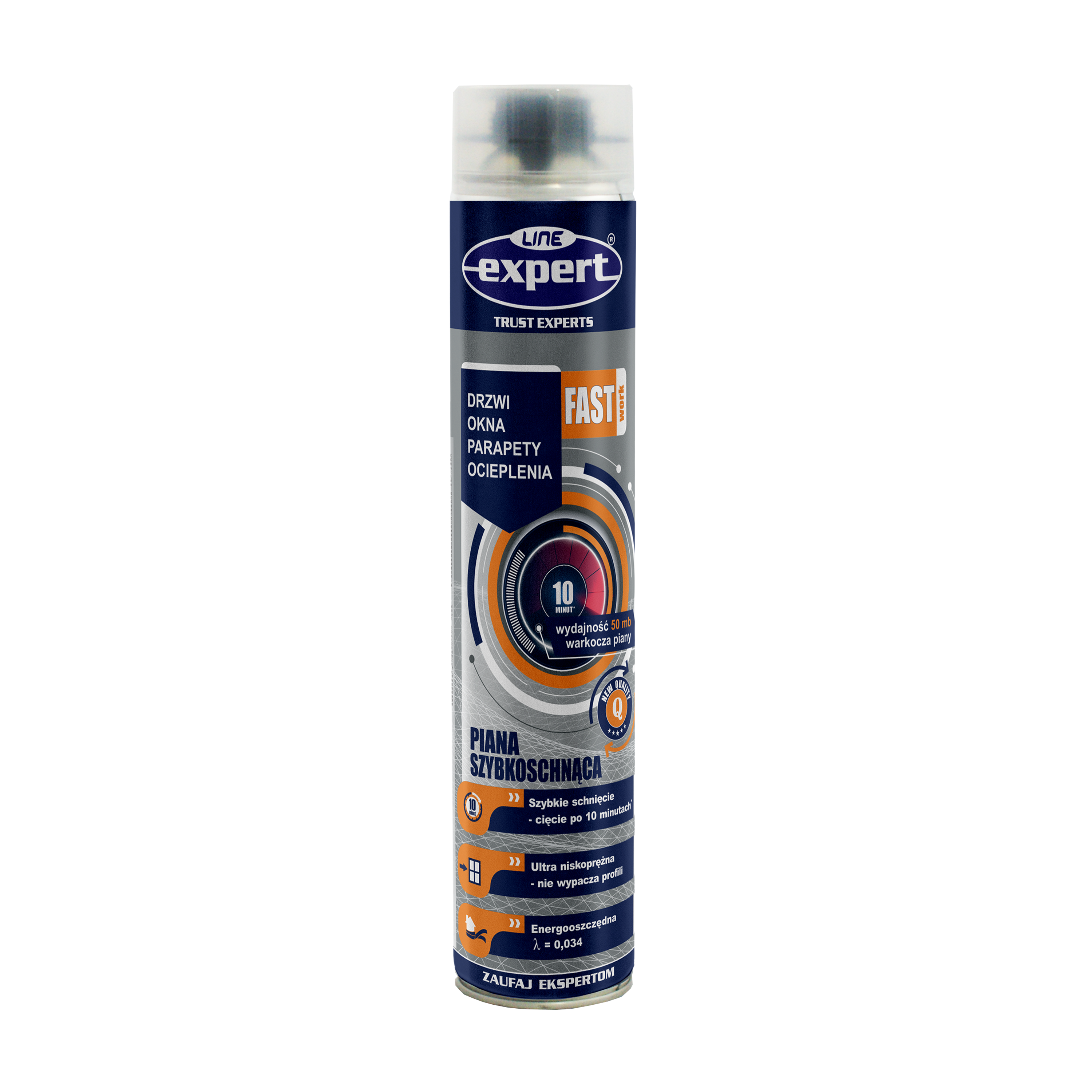 Pianka poliuretanowa pistoletowa szybkoschnąca 750 ml Expert Line