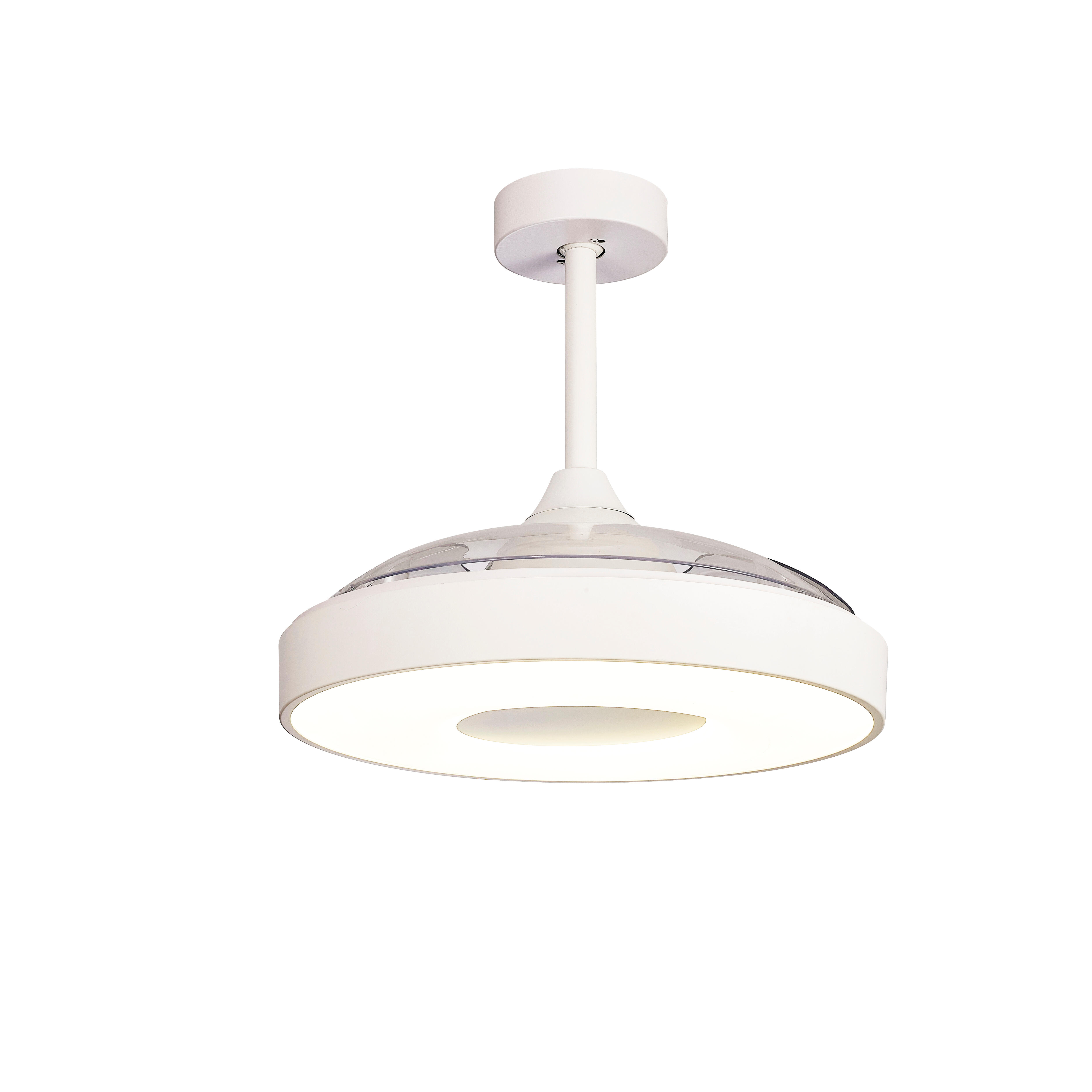 Ventilador de techo con luz silencioso DC 30W con mando ø106 cm Coin MANTRA blanco luz CCT 3 aspas retráctiles tipo lámpara| 7 velocidades| temporizador| recomendado de 13 a 20m² - 2