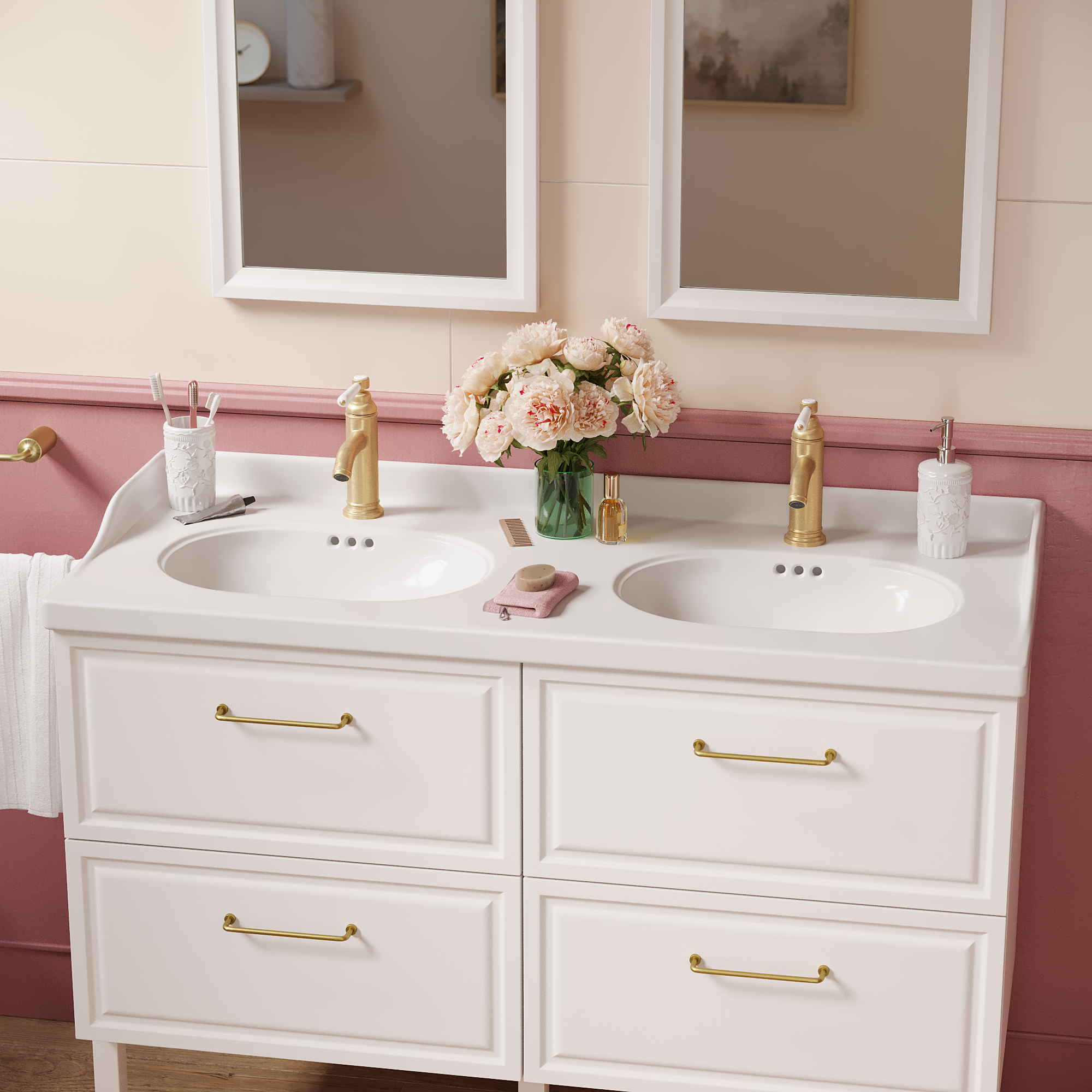 Grifo de lavabo SENSEA Charm monomando oro mate. Apertura en frío. Latón - 4