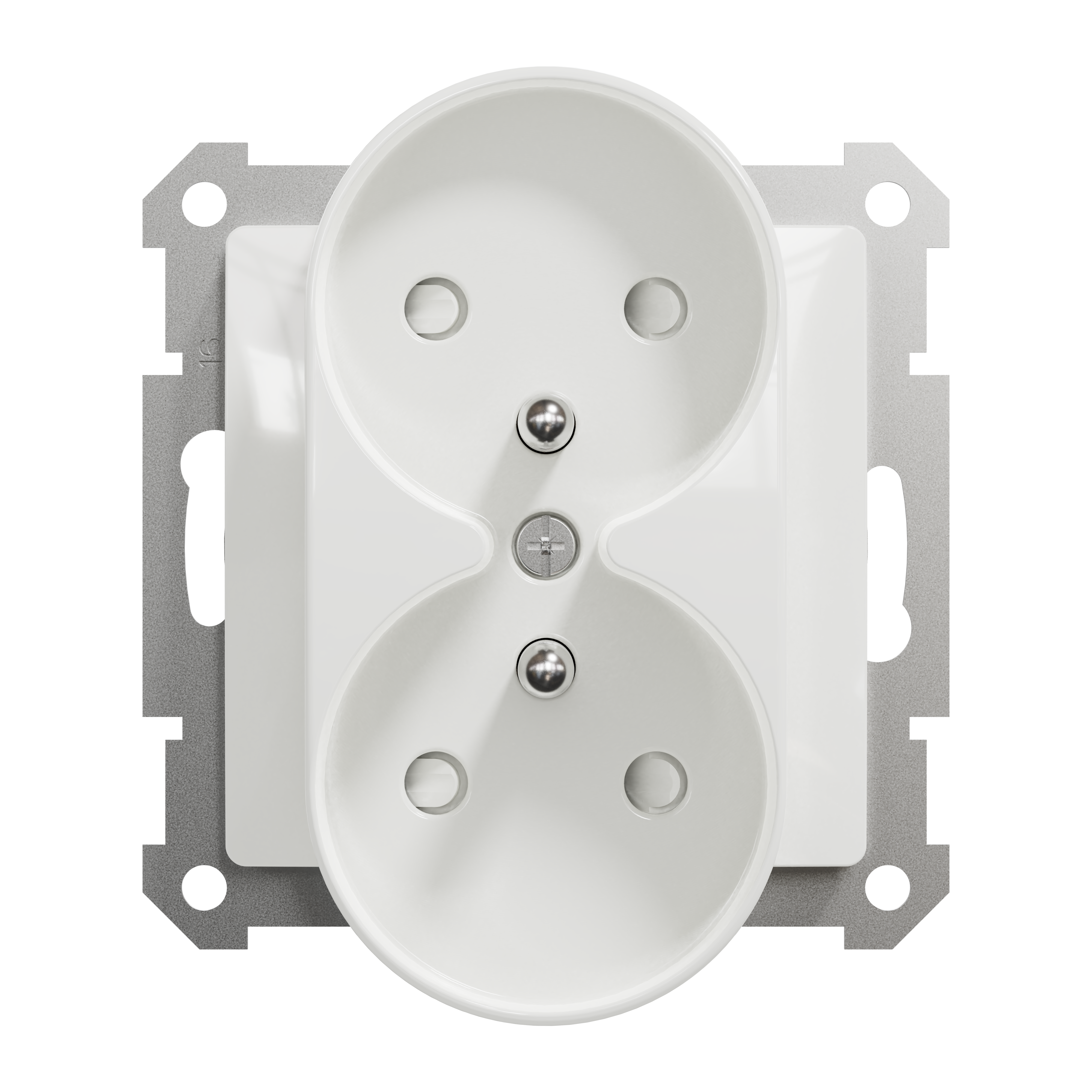 Gniazdo podwójne biały SEDNA DESIGN SCHNEIDER ELECTRIC