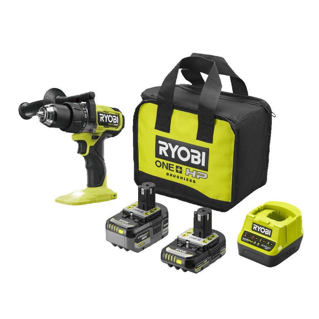 Perceuse visseuse à percussion sans fil RYOBI 18 V 5 Ah, 2 batteries RPD18X-2C52